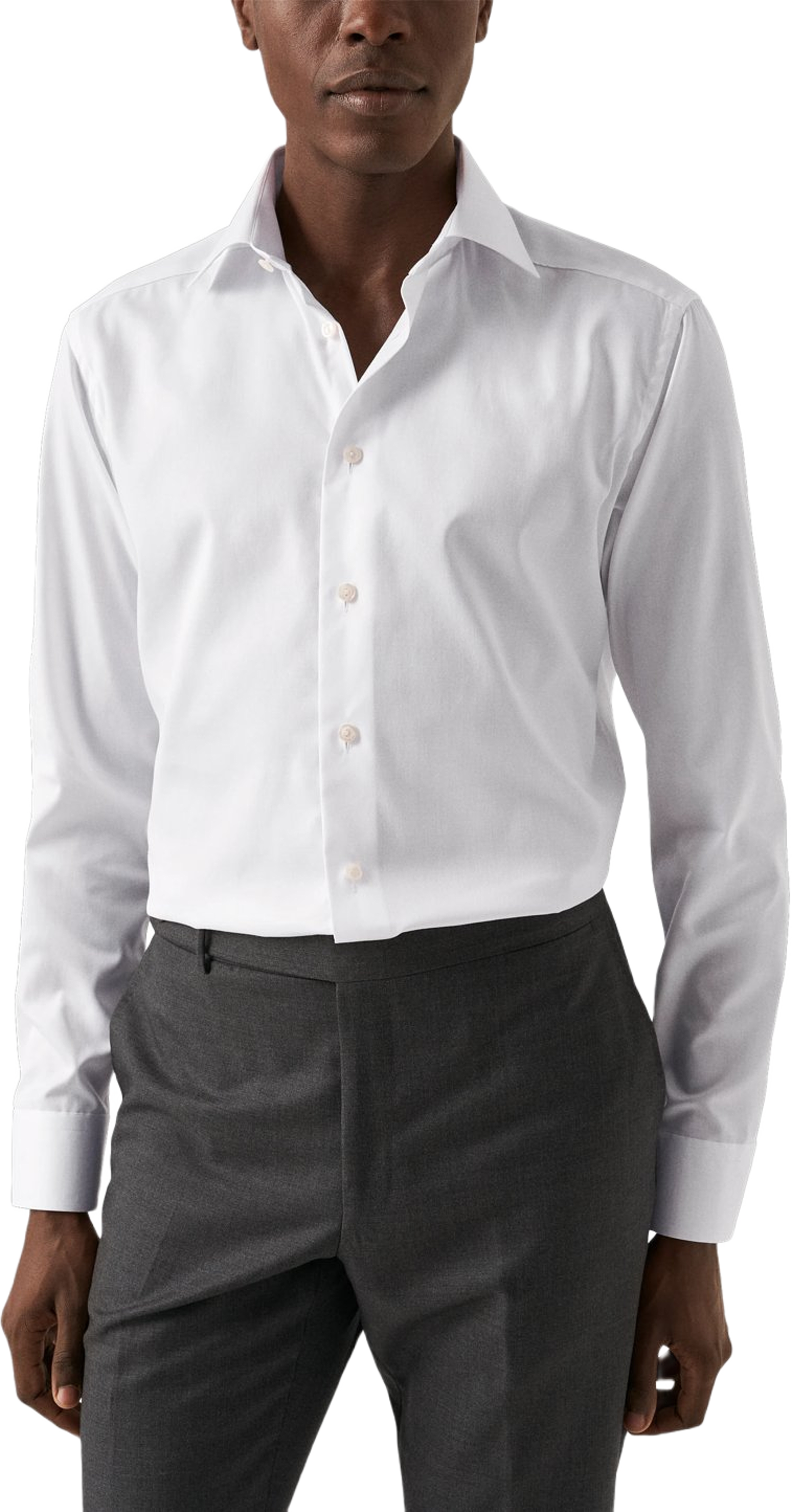 Signature Twill-skjorta Contemporary Fit, Cut Away-krage