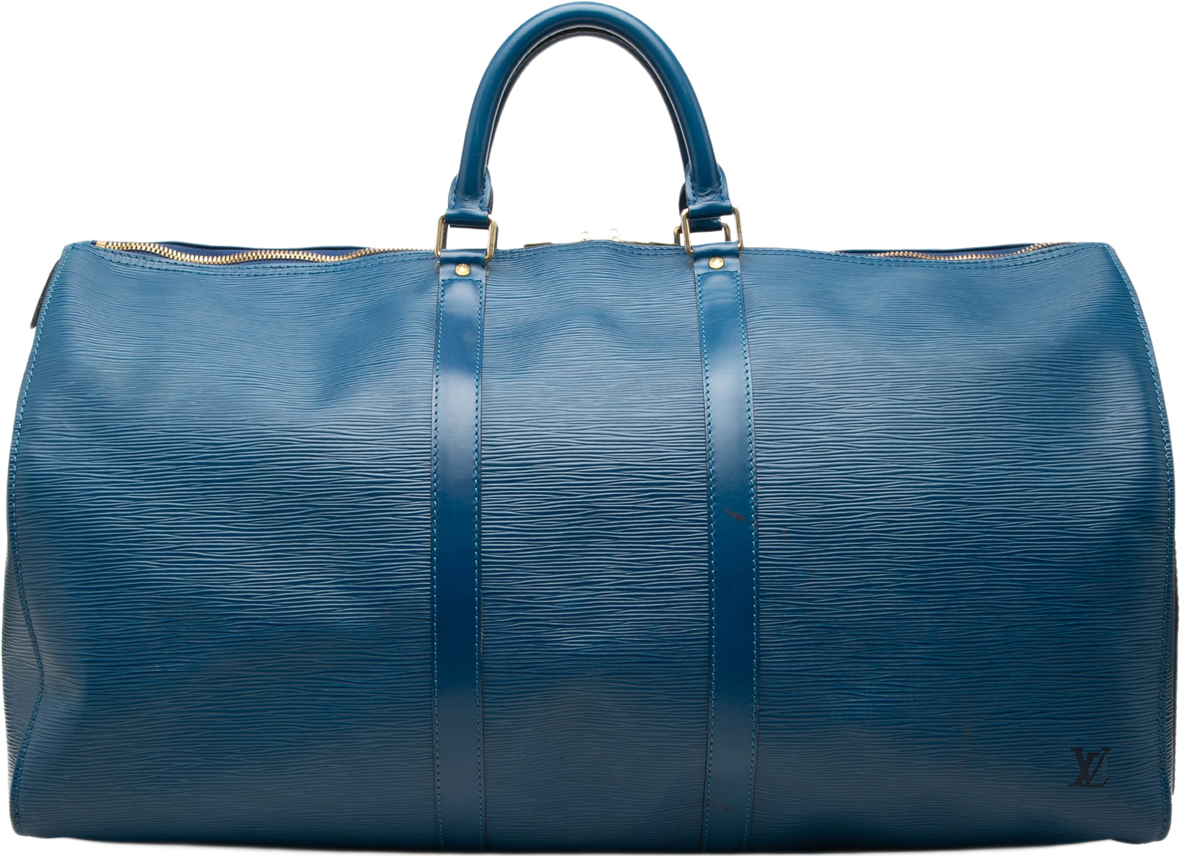 Louis Vuitton Epi Keepall 55, från Luxclusif, i färgen blå. Klicka för att öppna bilden i stort format