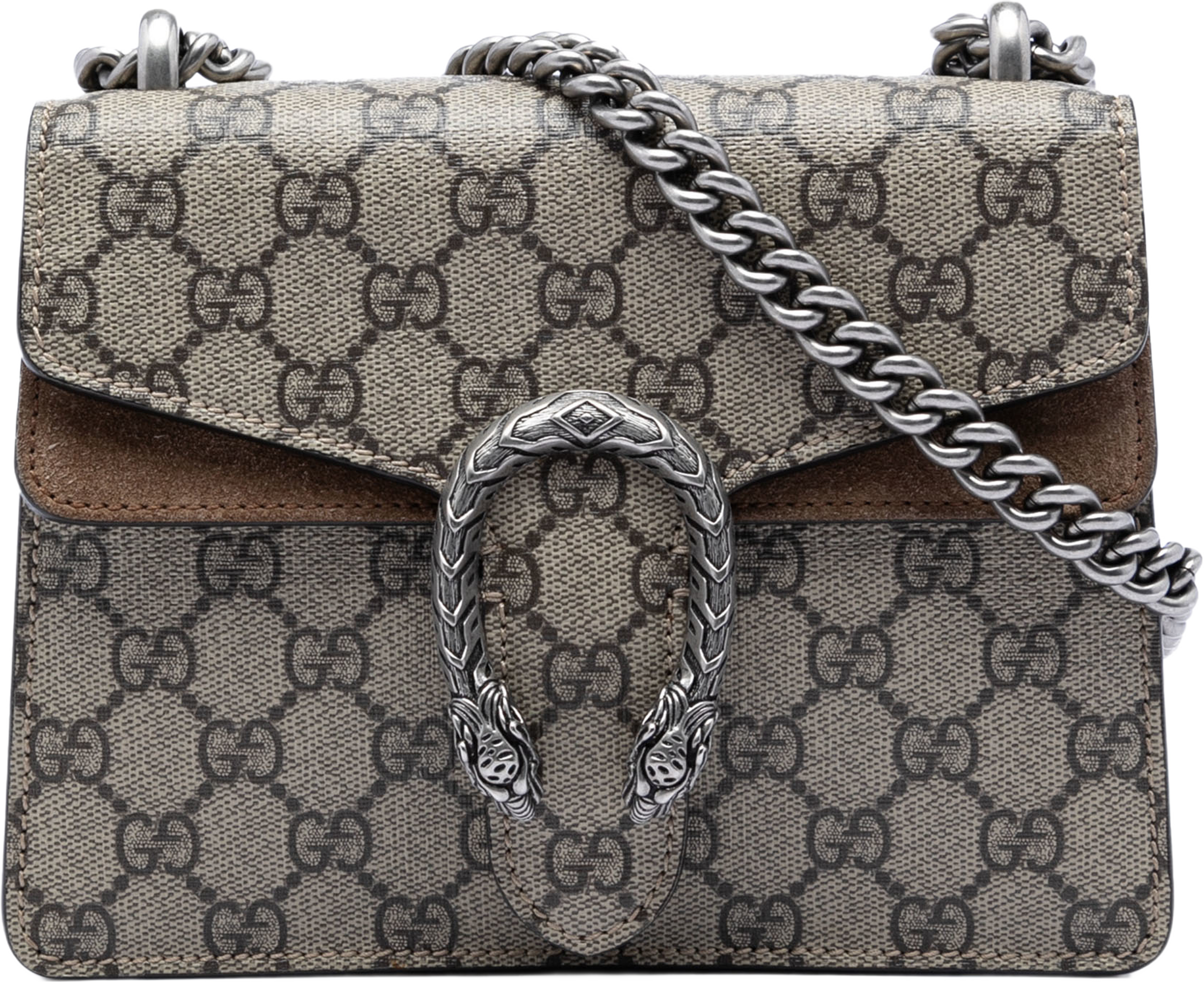 Gucci Small Gg Supreme Dionysus Crossbody, från Luxclusif, i färgen beige. Klicka för att öppna bilden i stort format