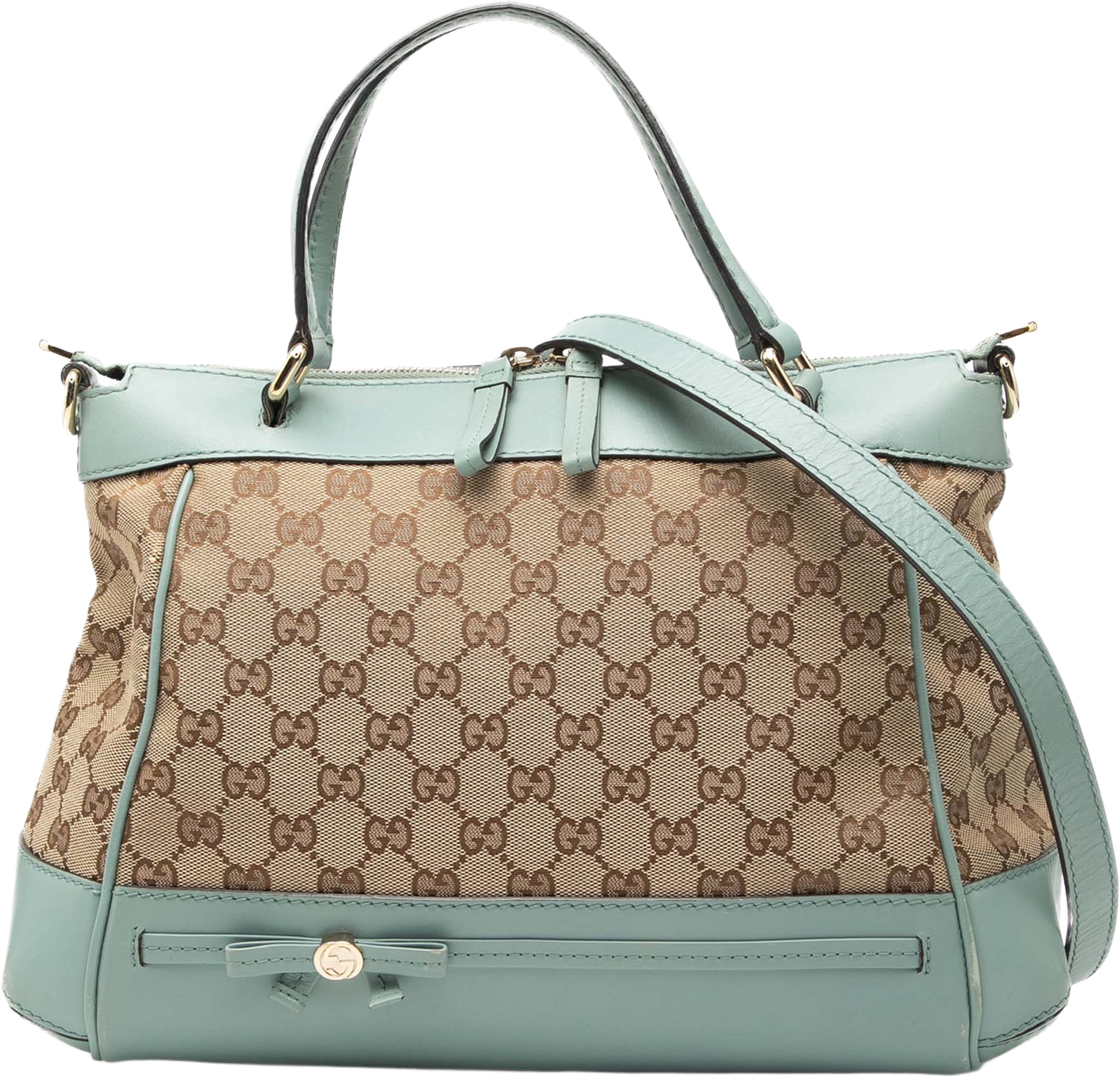 Gucci Gg Canvas Mayfair Satchel, från Luxclusif, i färgen beige. Klicka för att öppna bilden i stort format