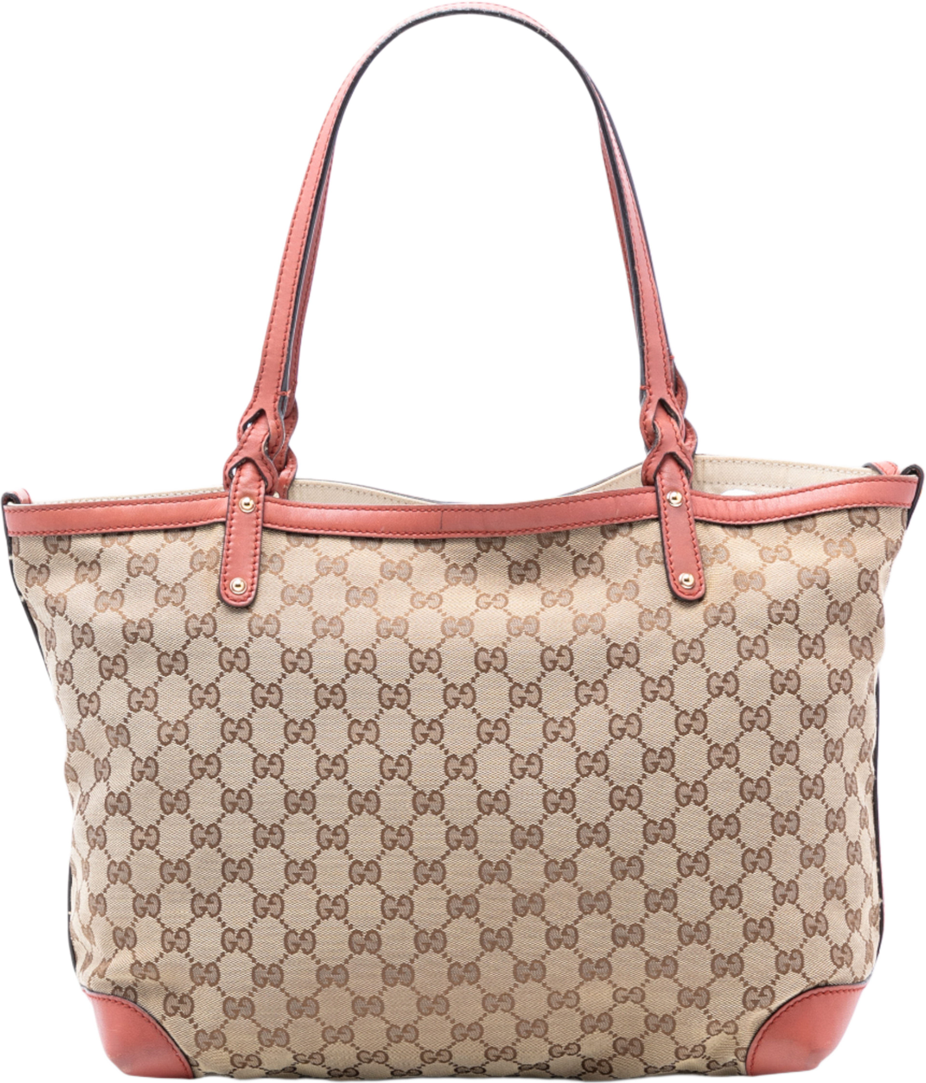 Gucci Medium Gg Canvas Craft Tote, från Luxclusif, i färgen beige. Klicka för att öppna bilden i stort format