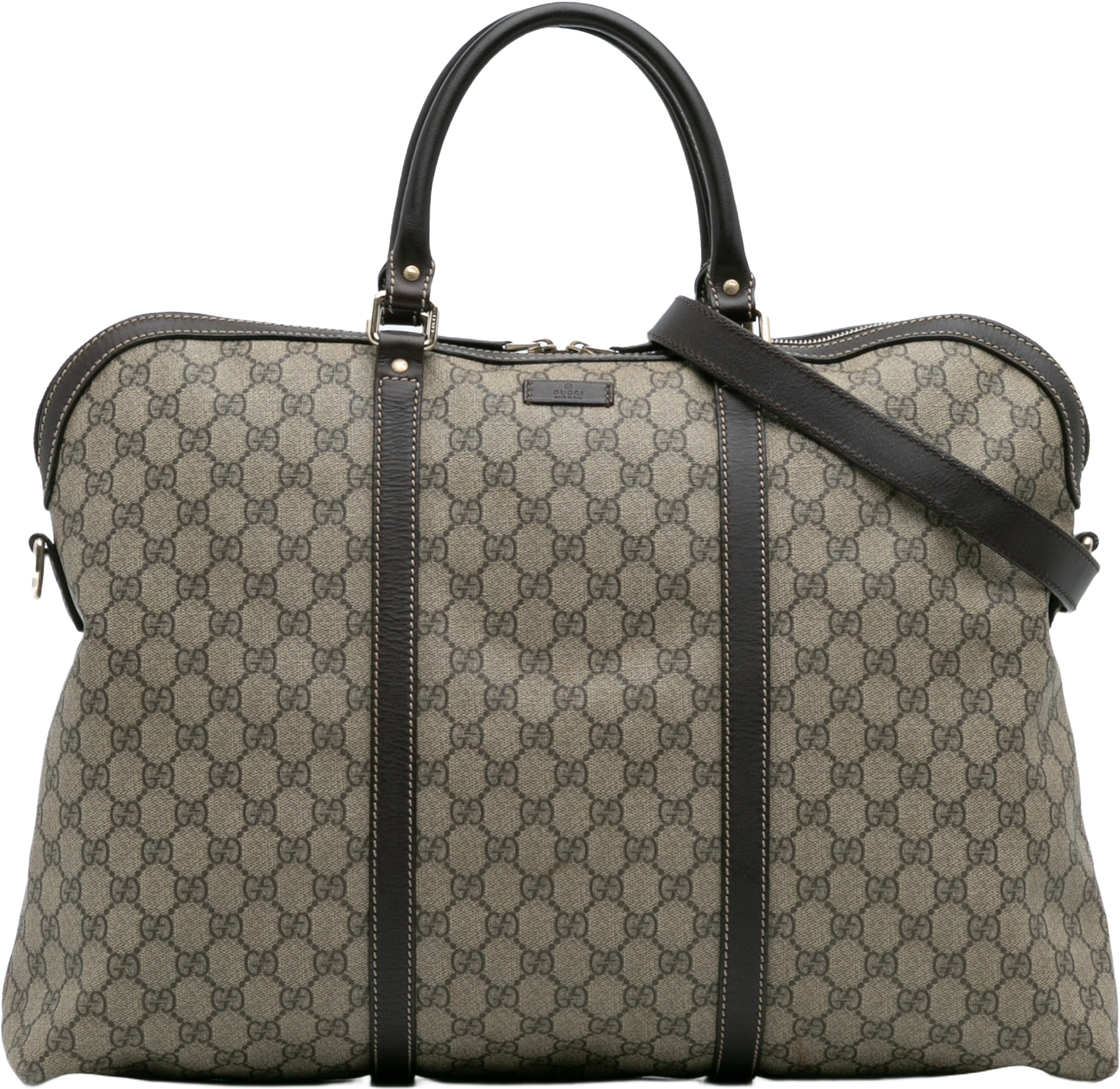 Gucci Gg Supreme Travel Bag, från Luxclusif, i färgen beige. Klicka för att öppna bilden i stort format