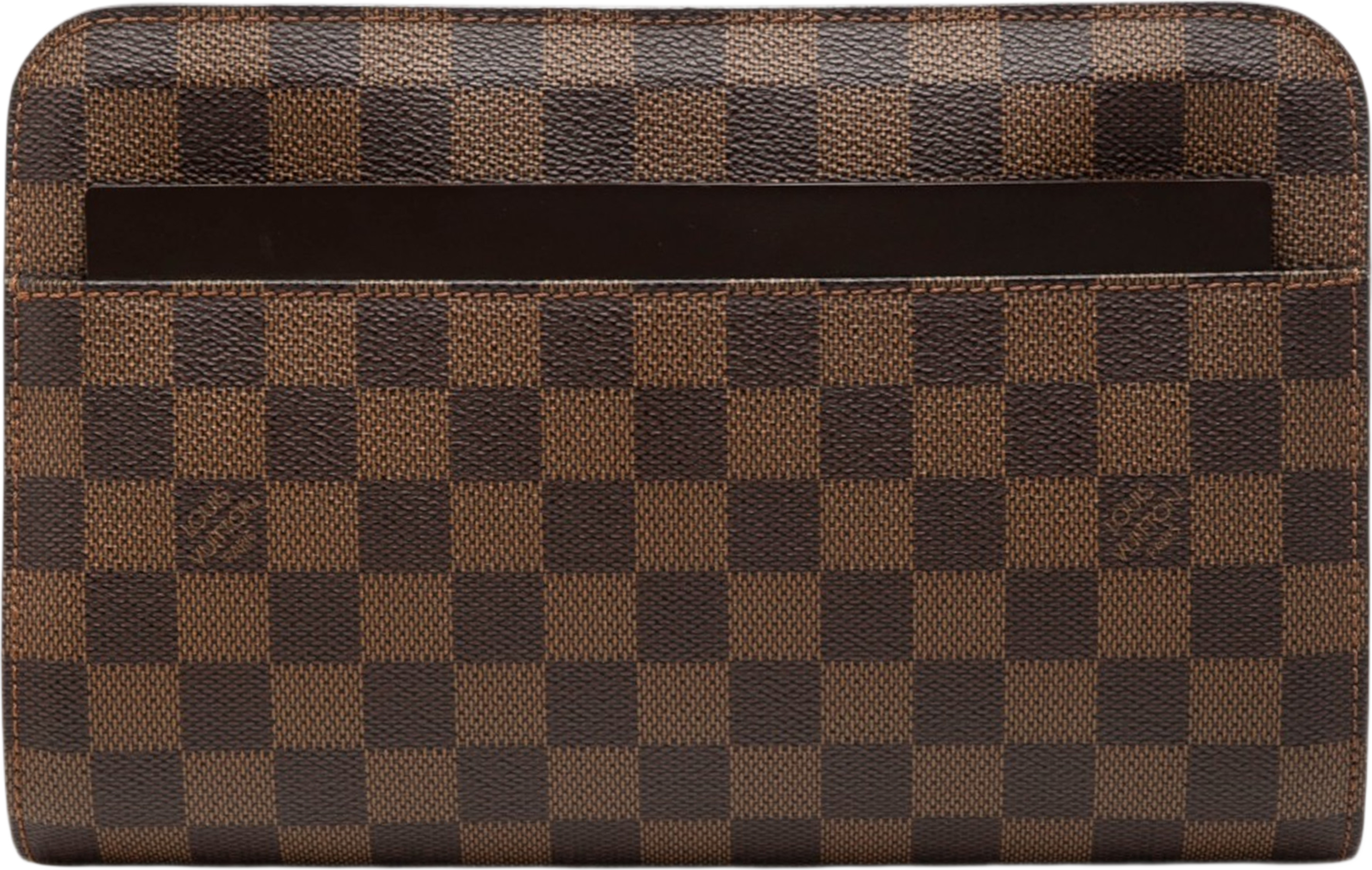 Louis Vuitton Damier Ebene Saint Louis Pochette, från Luxclusif, i färgen brown. Klicka för att öppna bilden i stort format
