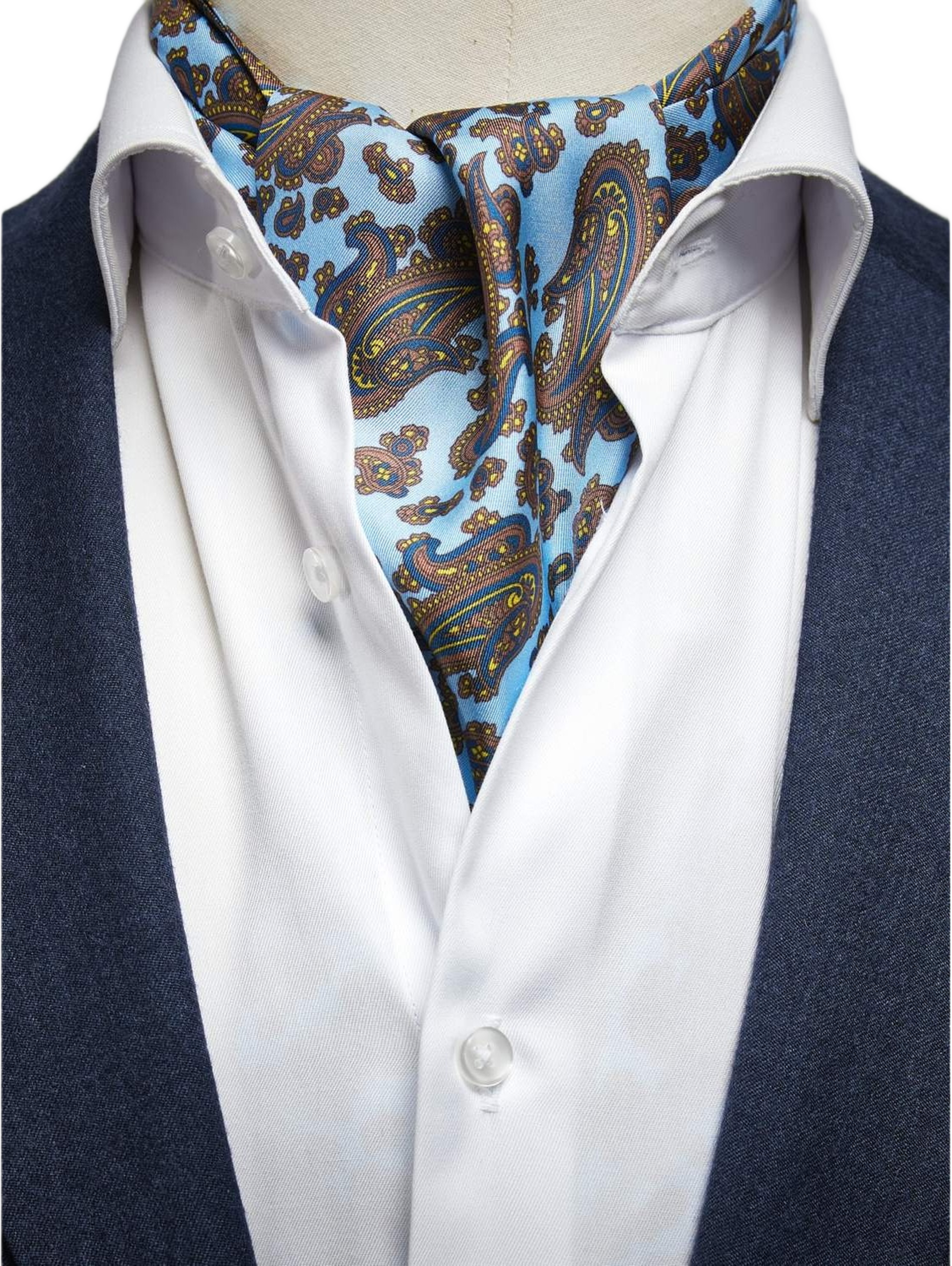 Silk Double Pointed Ascot Paisley