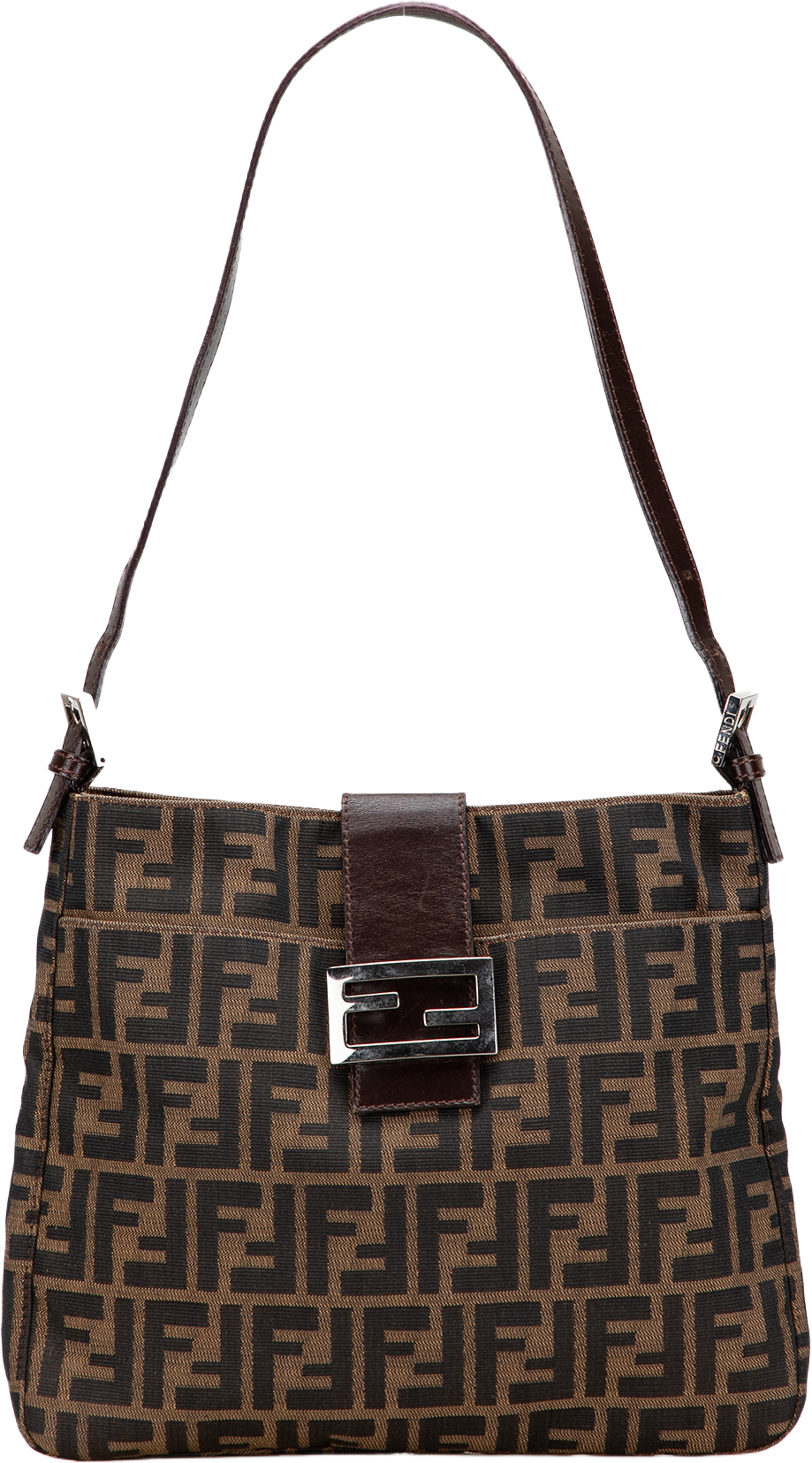 Fendi Zucca Canvas Shoulder Bag, från Luxclusif, i färgen brown. Klicka för att öppna bilden i stort format