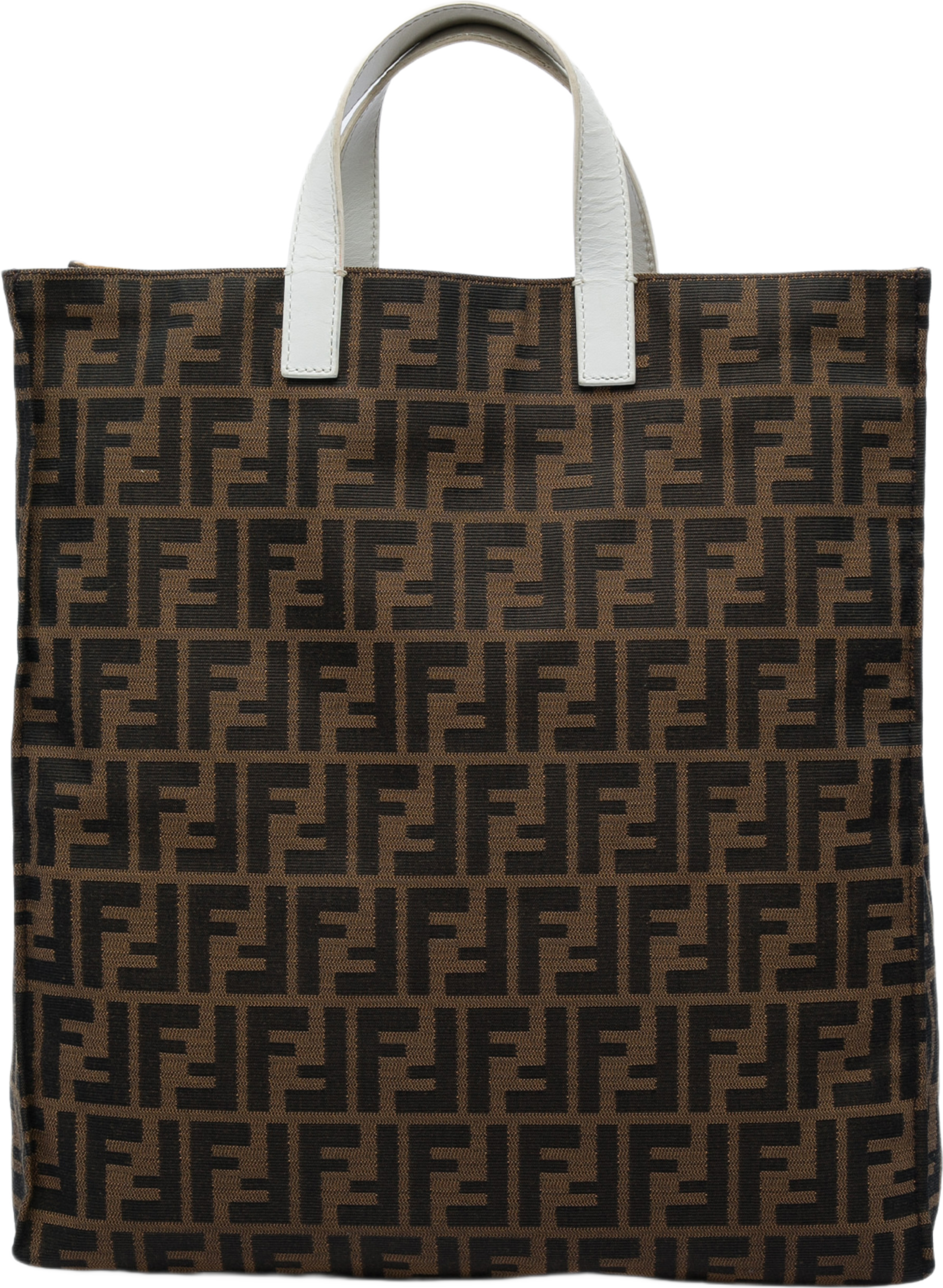 Fendi Zucca Canvas Shopping Tote, från Luxclusif, i färgen brun. Klicka för att öppna bilden i stort format