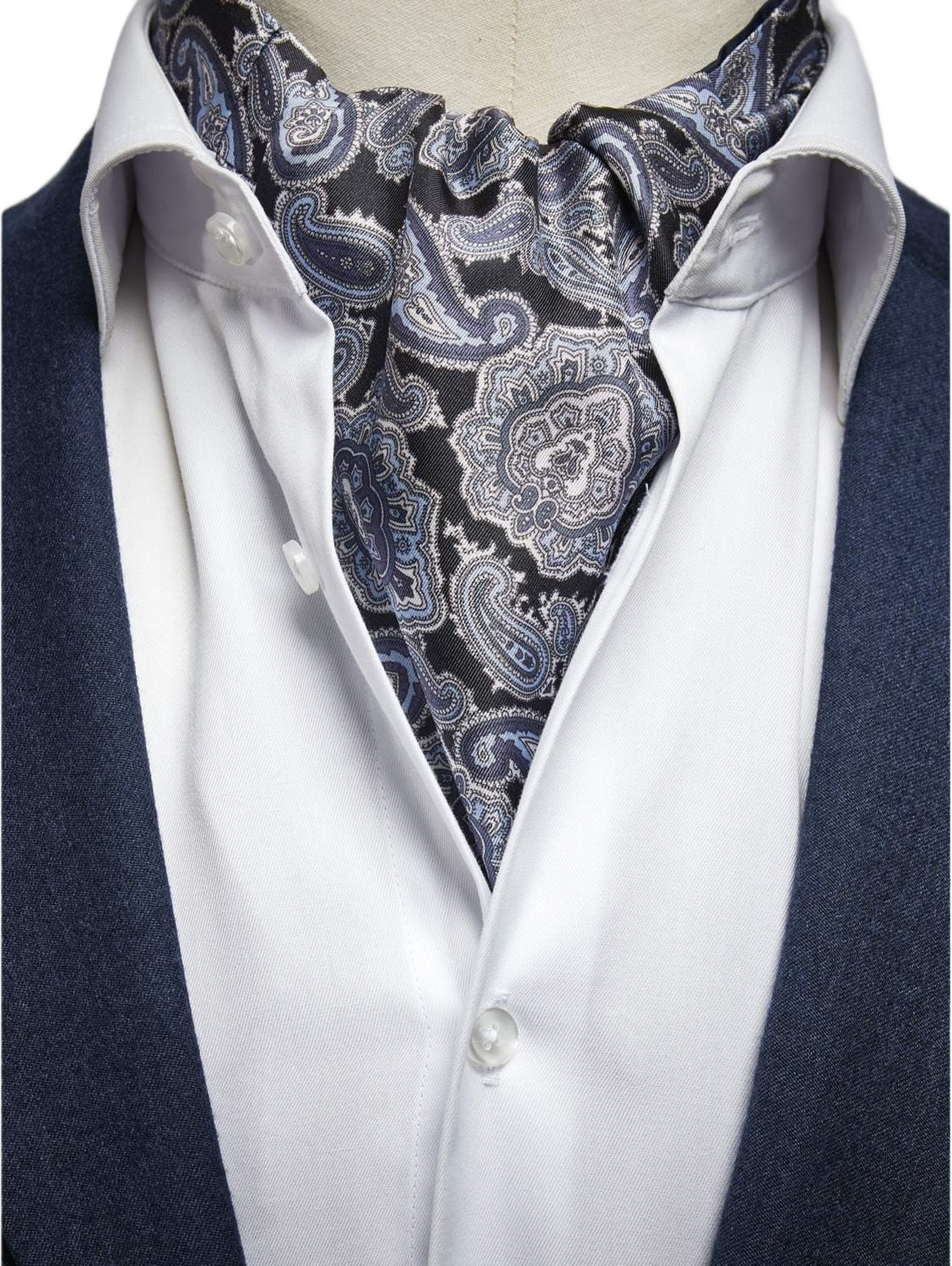 Silk Single Pointed Ascot Paisley