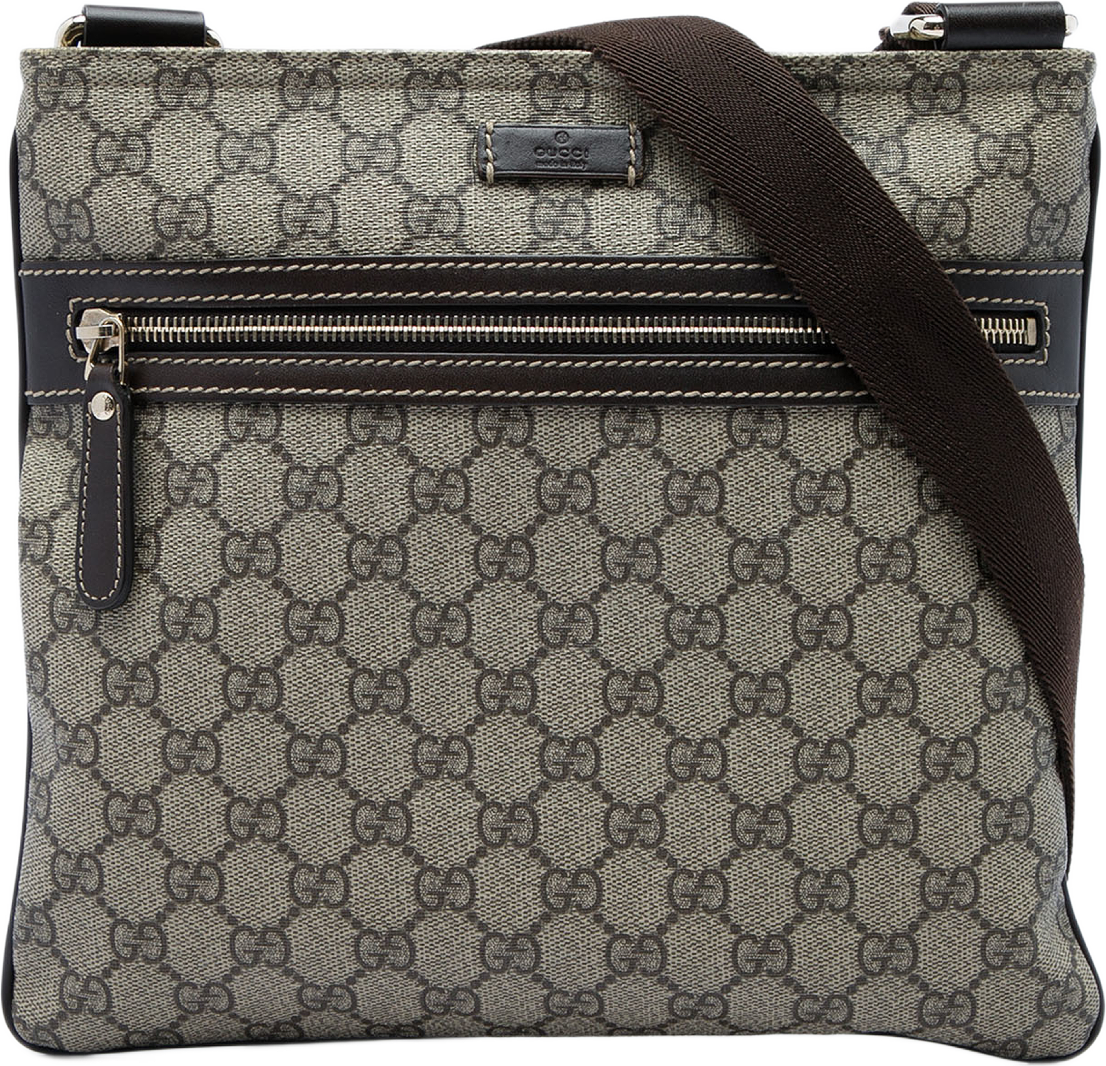 Gucci Gg Supreme Crossbody, från Luxclusif, i färgen beige. Klicka för att öppna bilden i stort format