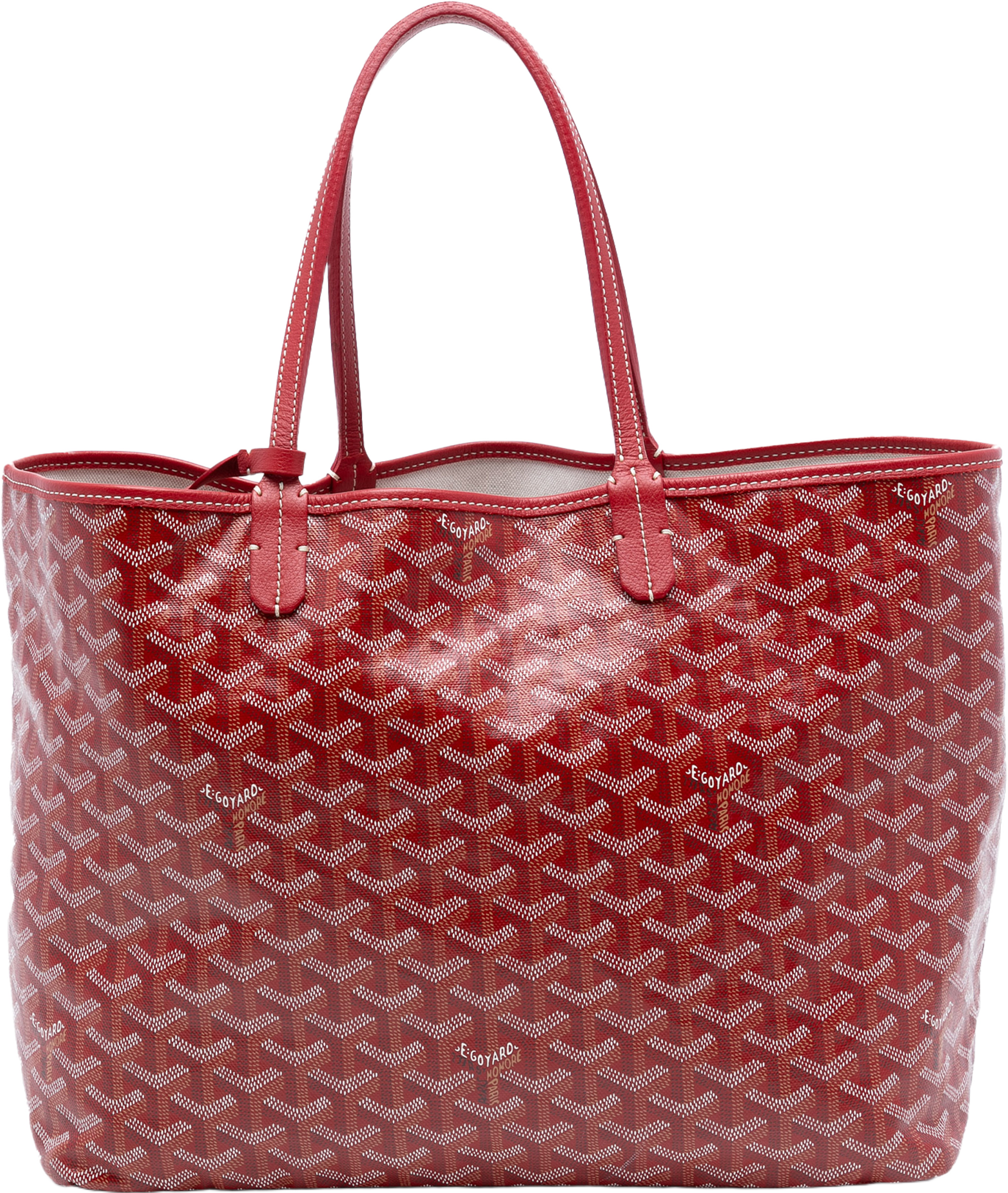 Goyard Goyardine Saint Louis Pm, från Luxclusif, i färgen red. Klicka för att öppna bilden i stort format