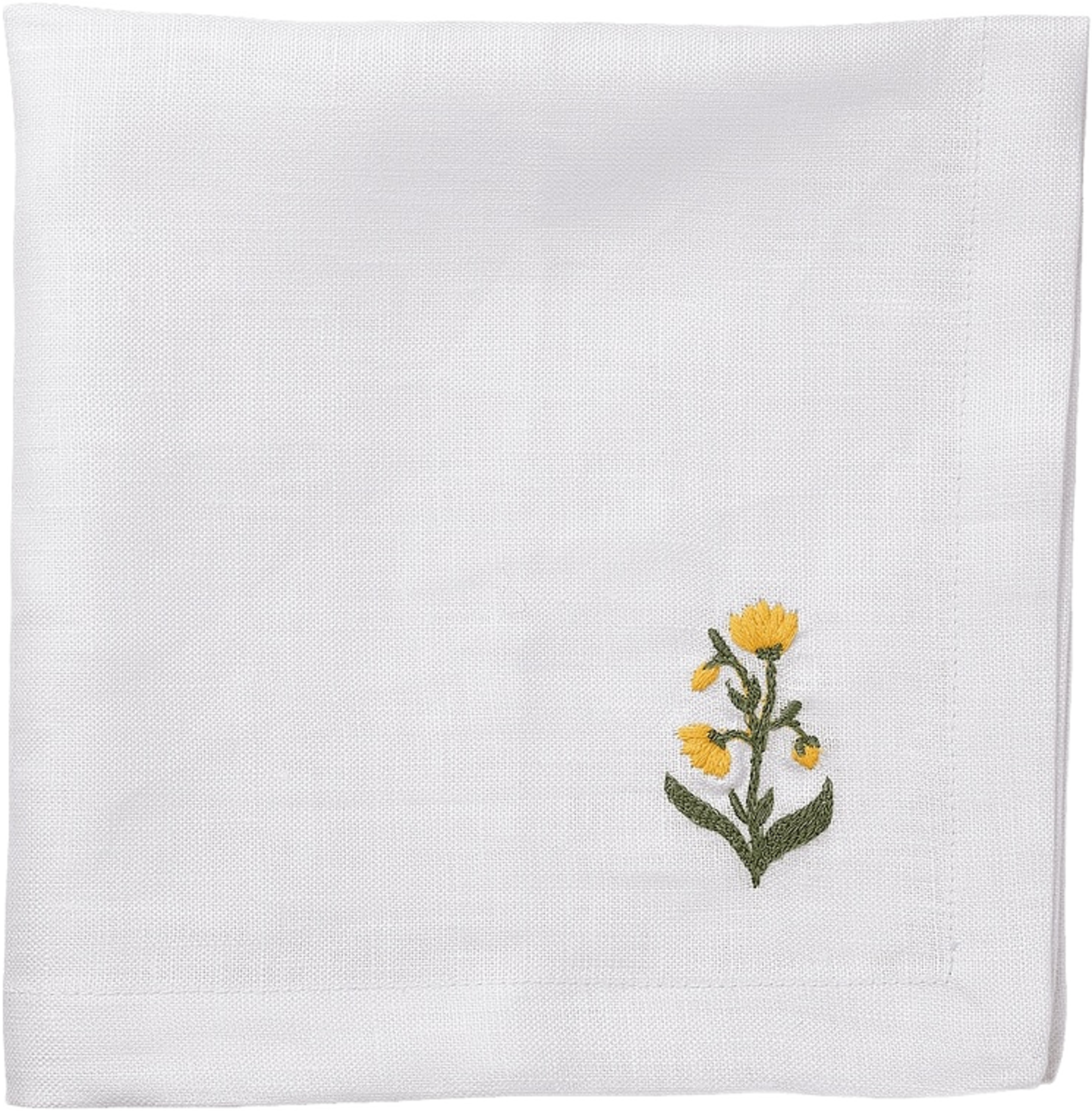 Bouquet Servett - Burgundy 45x45 Cm, från Pick A Poppy, i färgen yellow. Klicka för att öppna bilden i stort format