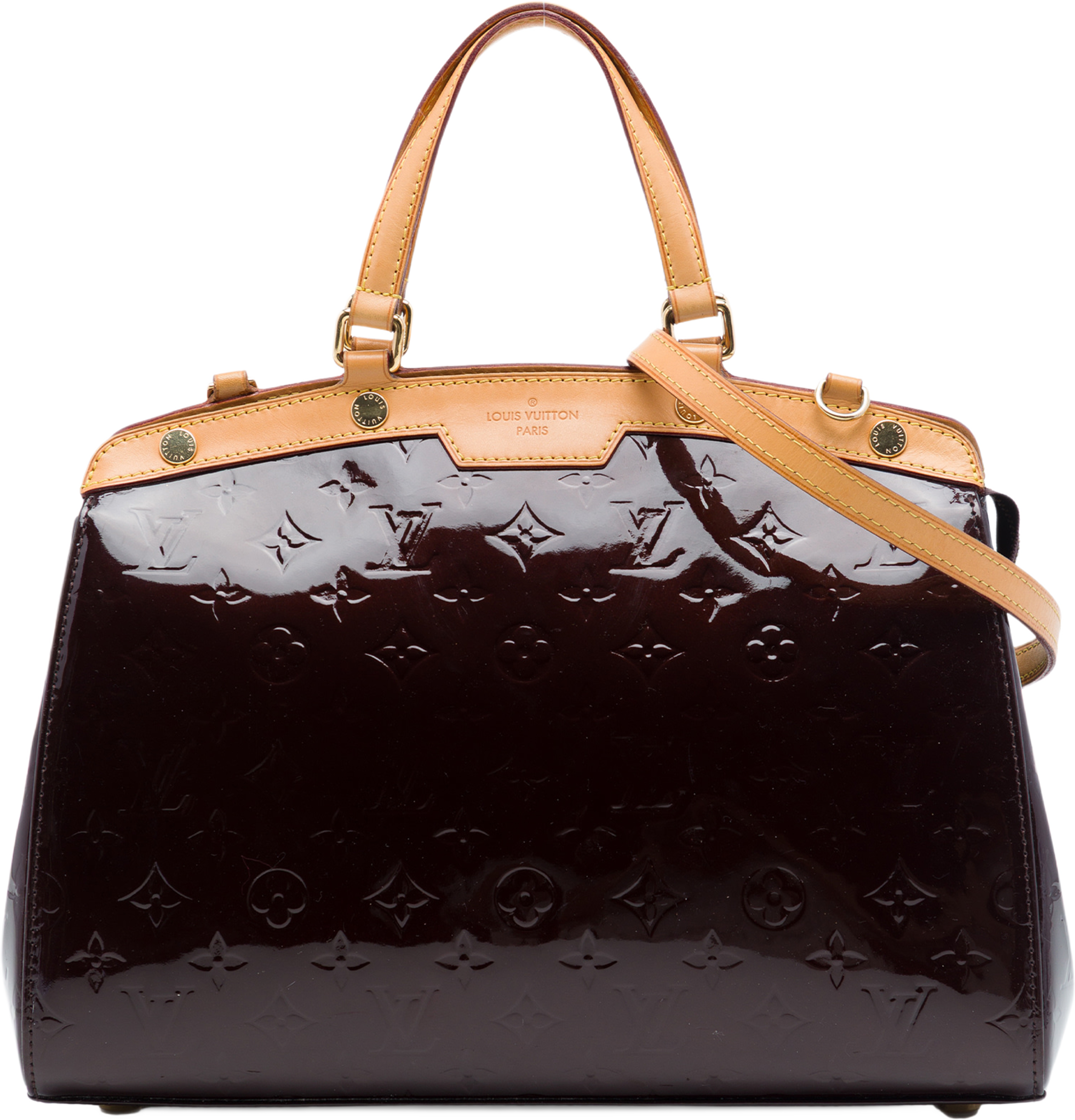 Louis Vuitton Monogram Vernis Brea Mm, från Luxclusif, i färgen purpur. Klicka för att öppna bilden i stort format