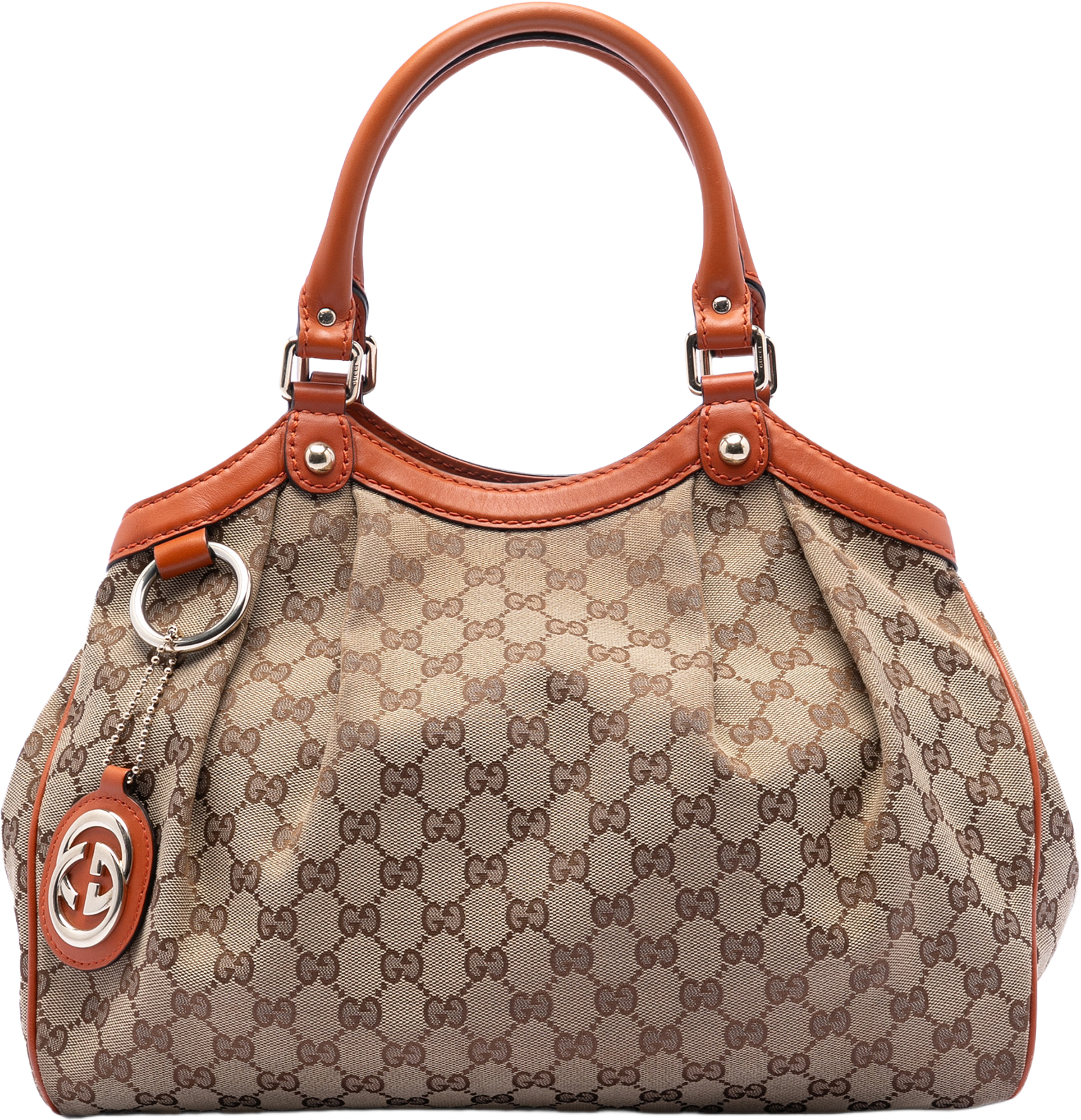 Gucci Medium Gg Canvas Sukey Tote, från Luxclusif, i färgen beige. Klicka för att öppna bilden i stort format