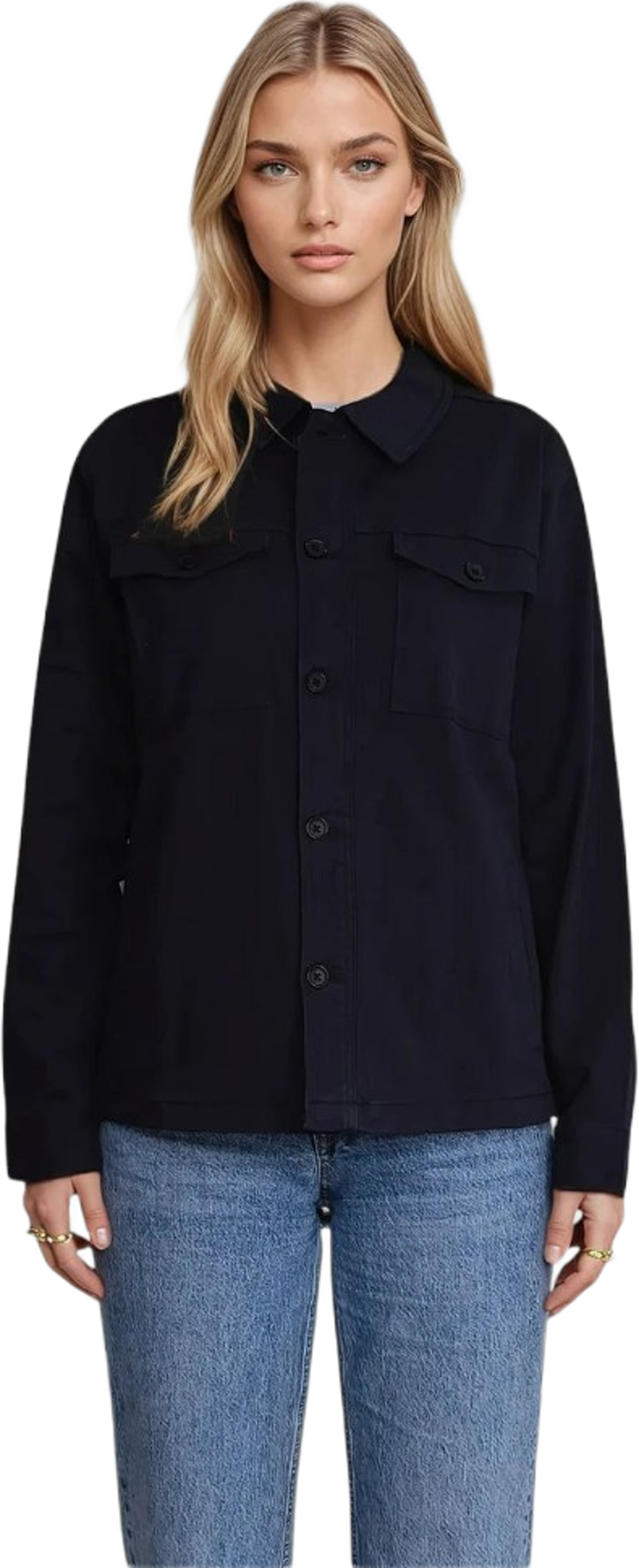 Twill Overshirt, från TeeShoppen, i färgen marin. Klicka för att öppna bilden i stort format