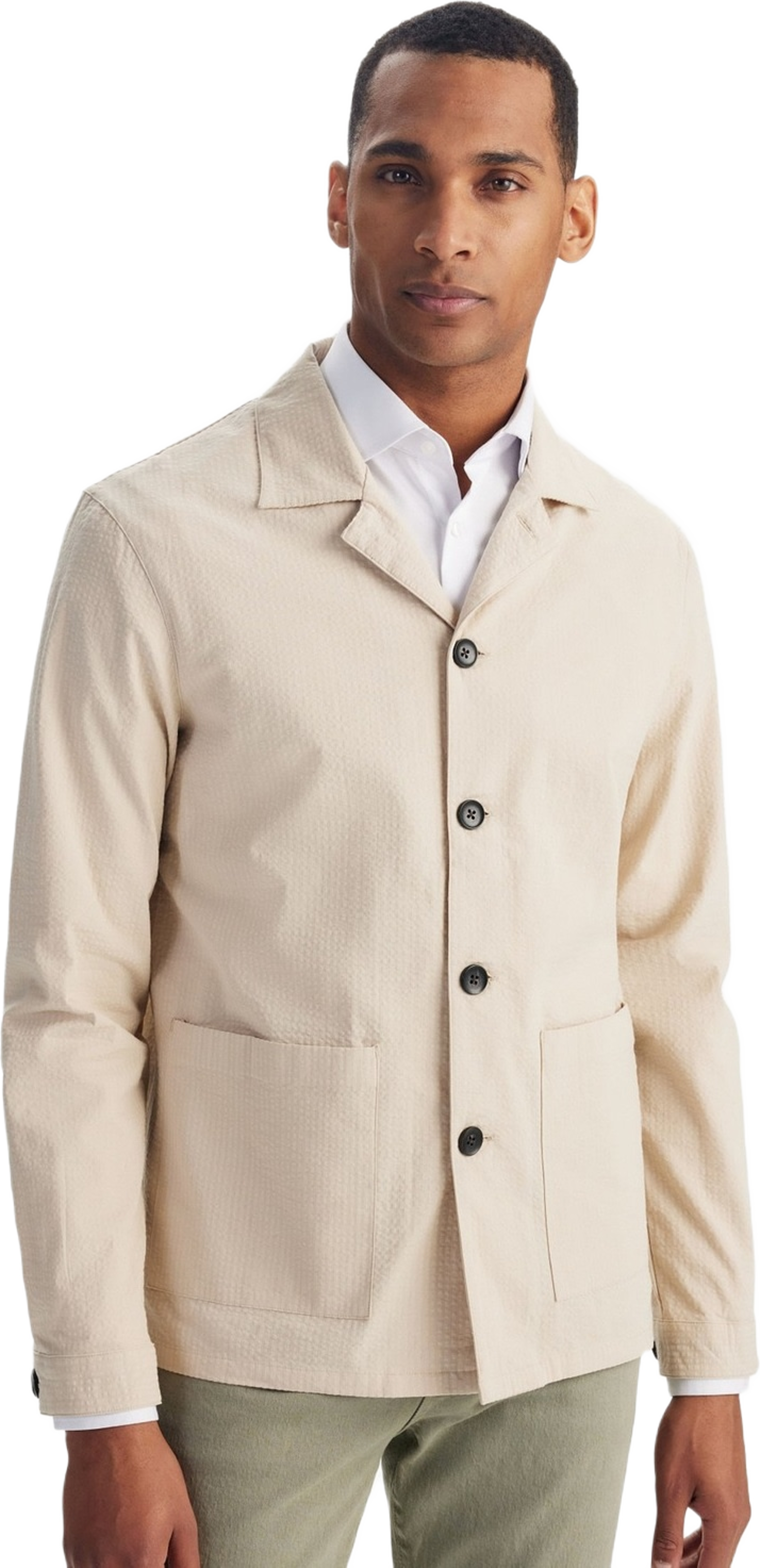 Seersucker Shirt Jacket