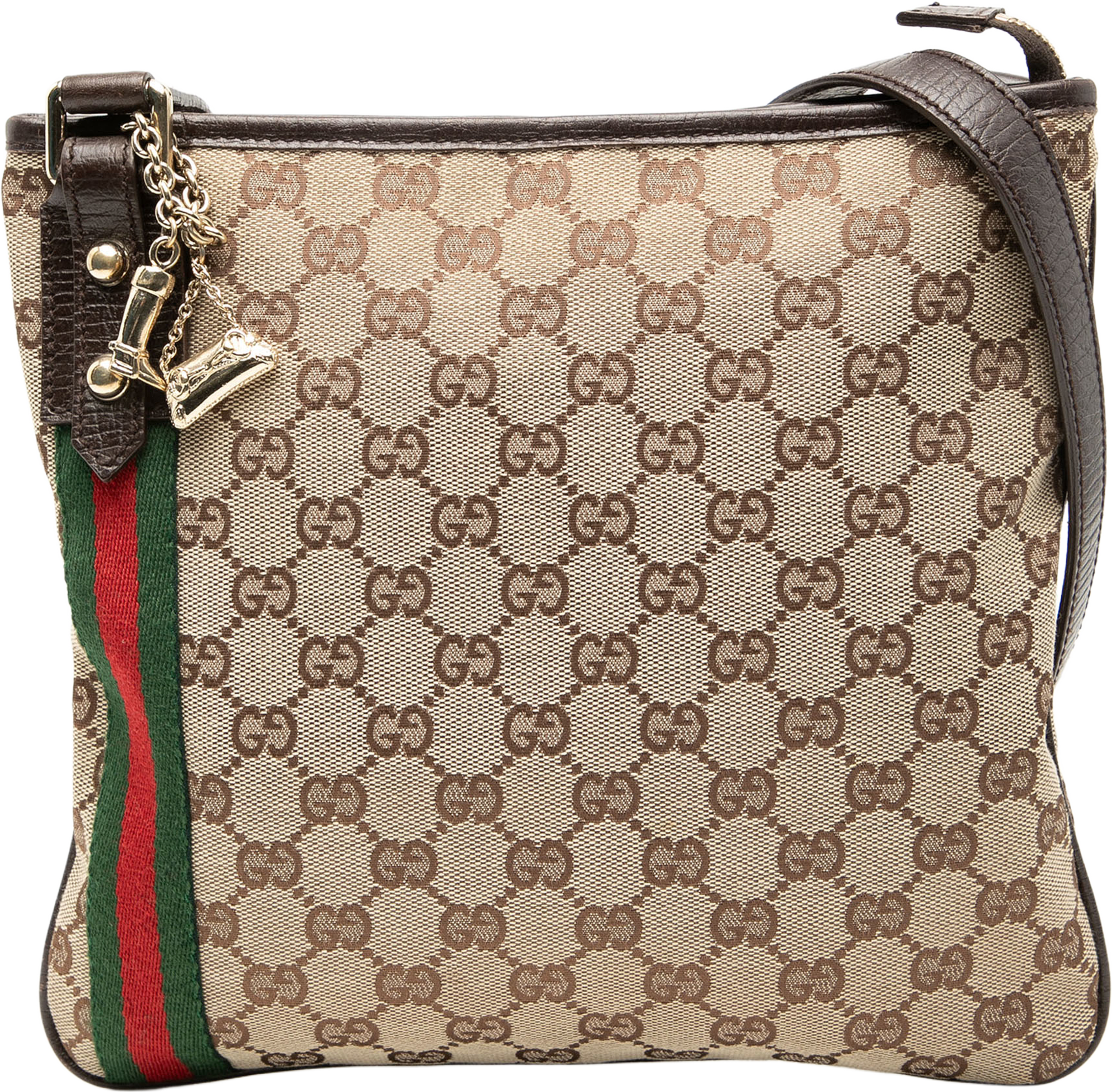 Gucci Gg Canvas Jolicoeur Crossbody, från Luxclusif, i färgen beige. Klicka för att öppna bilden i stort format