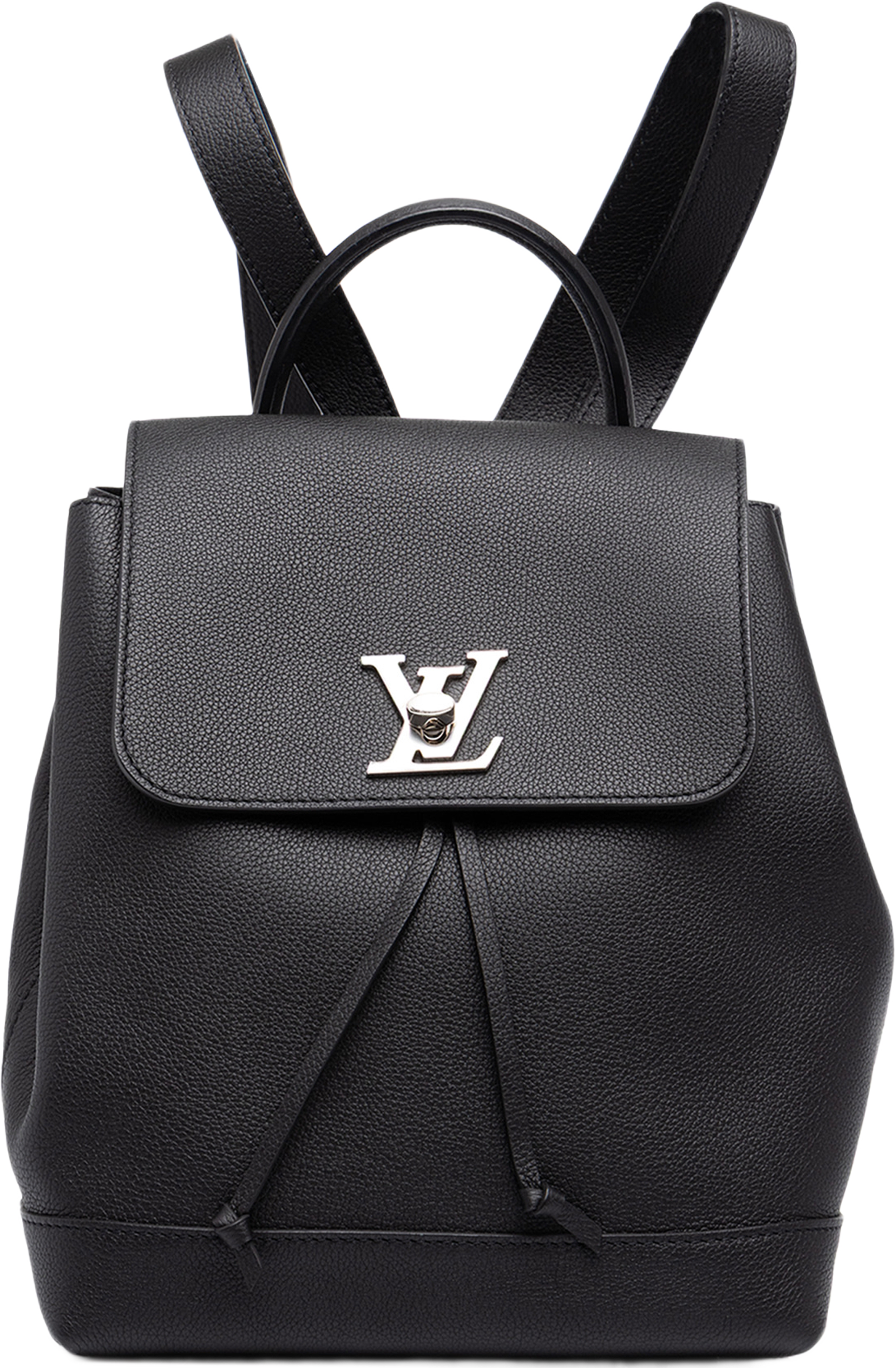 Louis Vuitton Taurillon Lockme Backpack, från Luxclusif, i färgen svart. Klicka för att öppna bilden i stort format