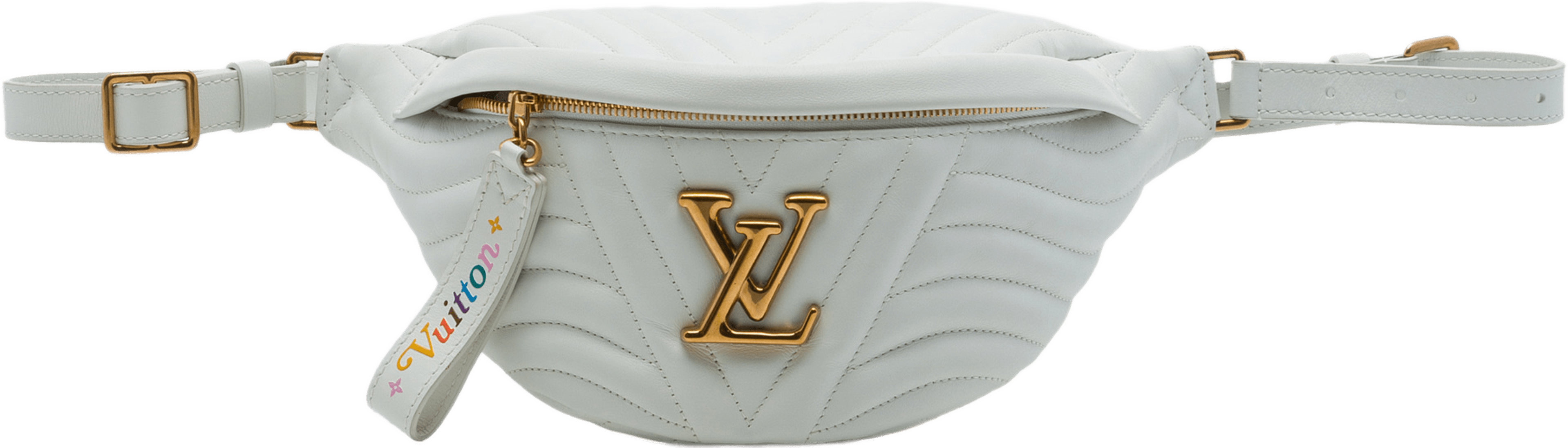 Louis Vuitton Calfskin New Wave Bumbag, från Luxclusif, i färgen vit. Klicka för att öppna bilden i stort format