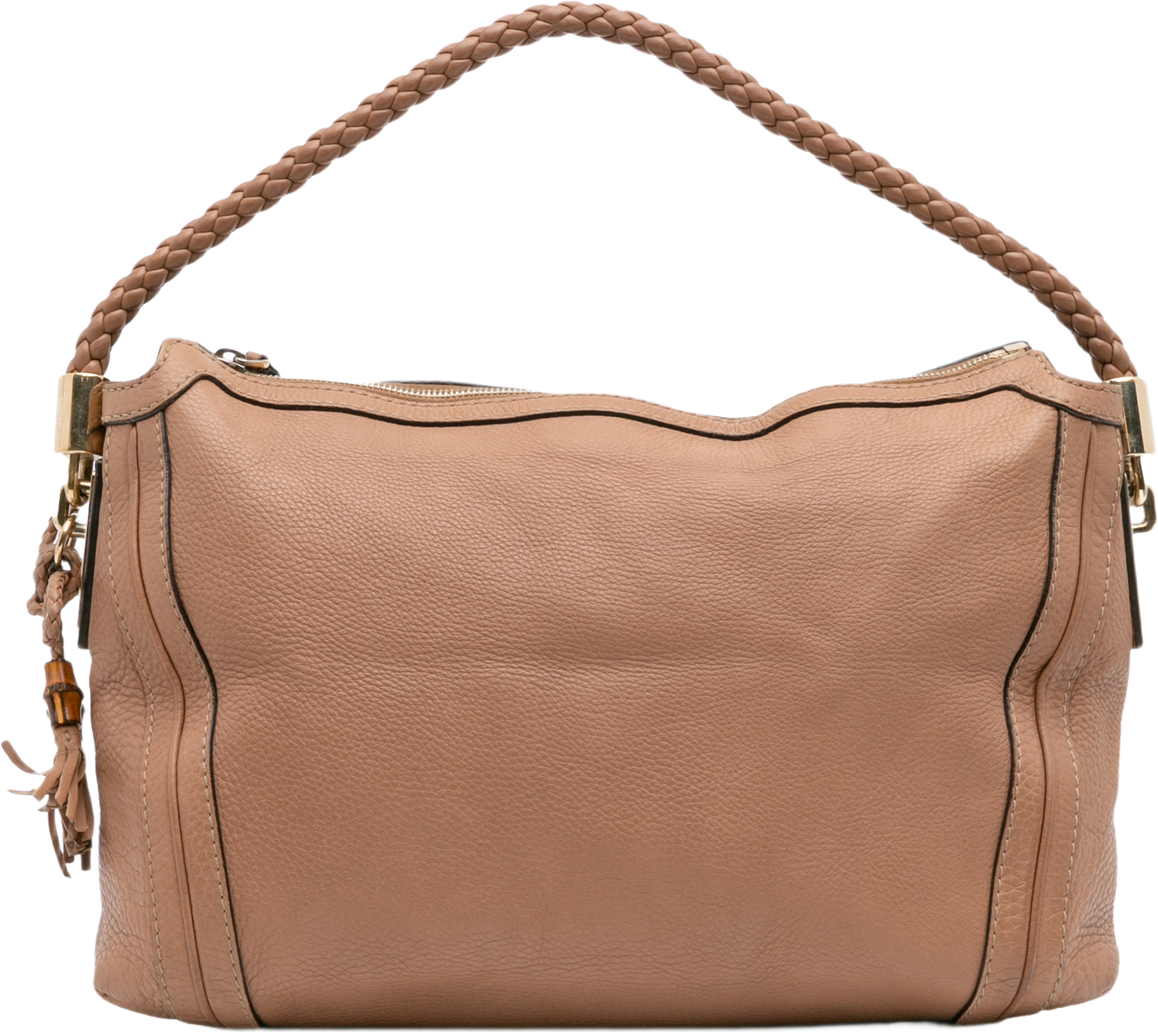 Gucci Medium Pebbled Calfskin Bella Shoulder Bag, från Luxclusif, i färgen nude. Klicka för att öppna bilden i stort format