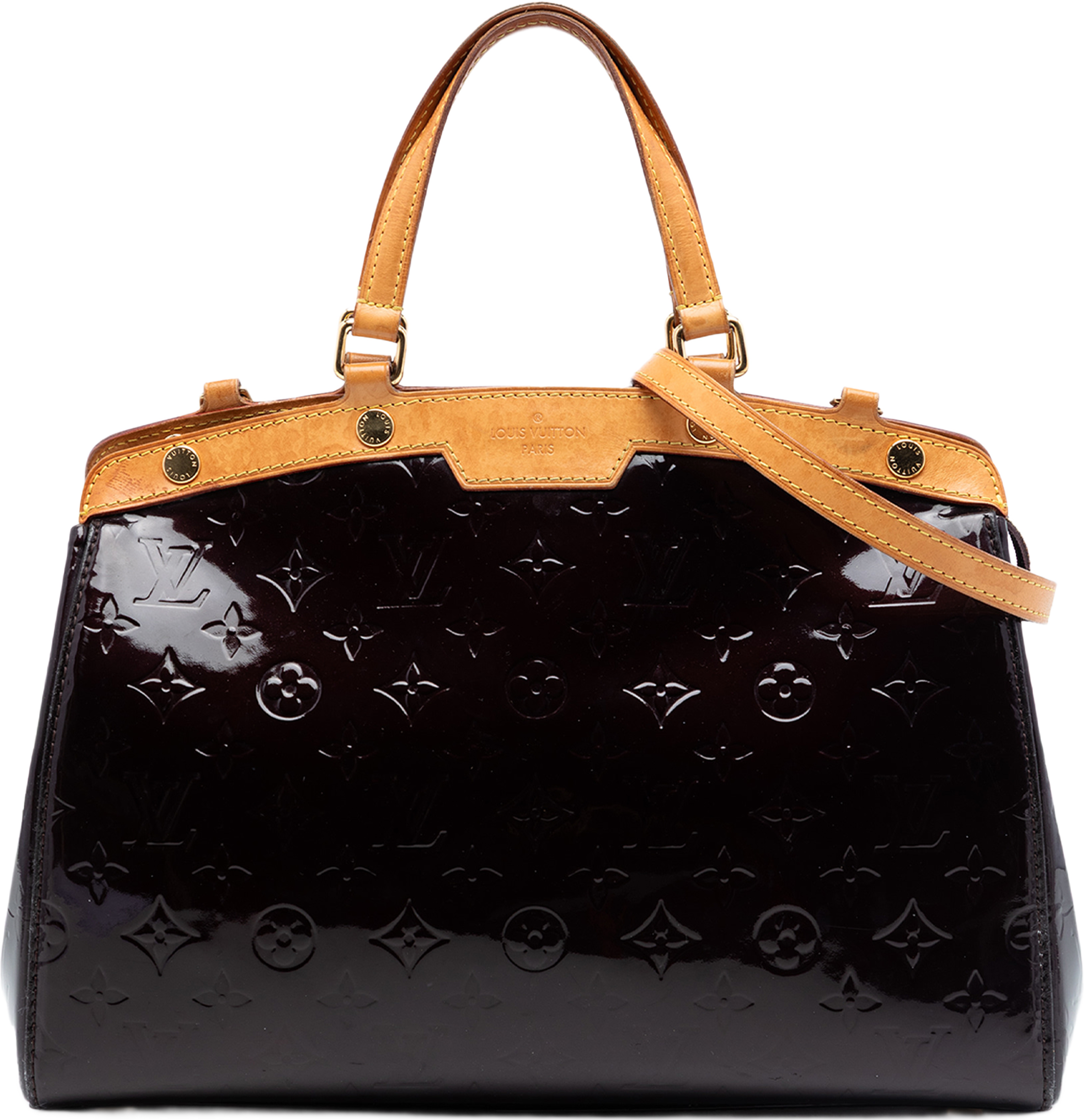 Louis Vuitton Monogram Vernis Brea Mm, från Luxclusif, i färgen purple. Klicka för att öppna bilden i stort format