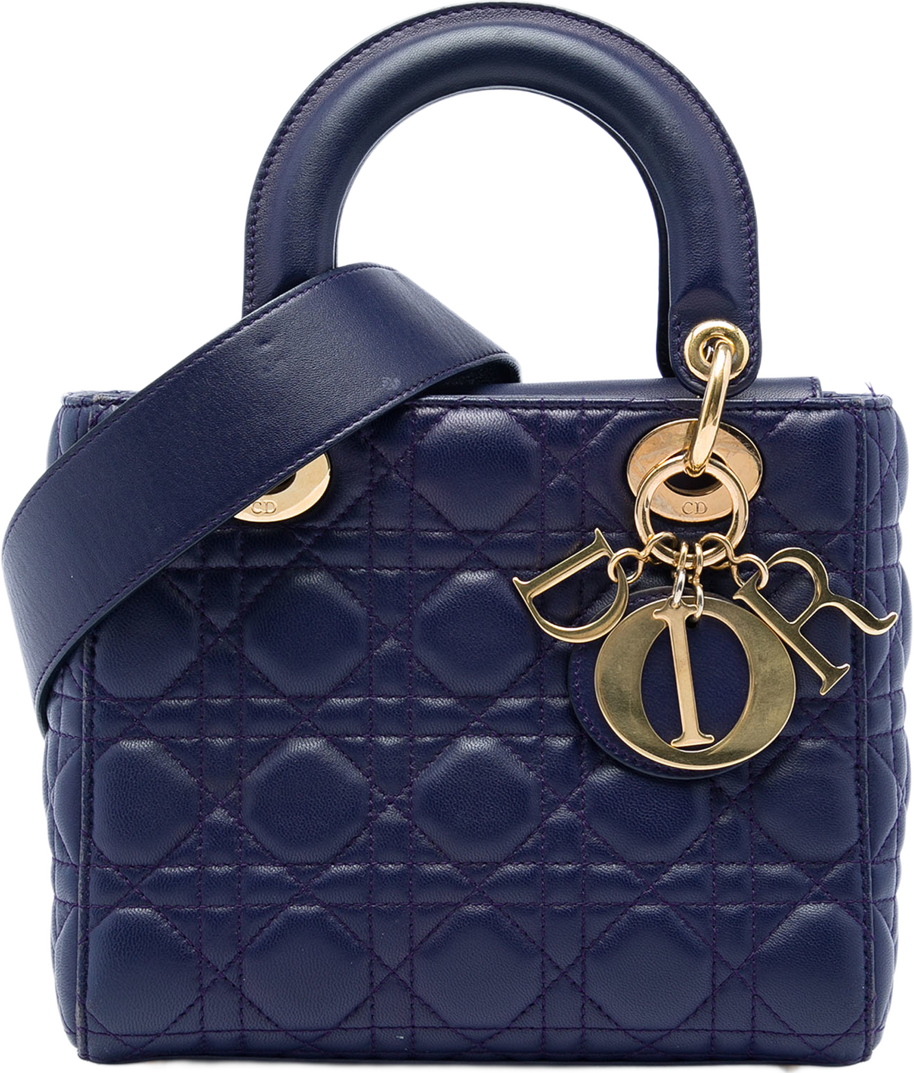 Dior Small Lambskin Cannage My Abcdior Lady Dior, från Luxclusif, i färgen blå. Klicka för att öppna bilden i stort format