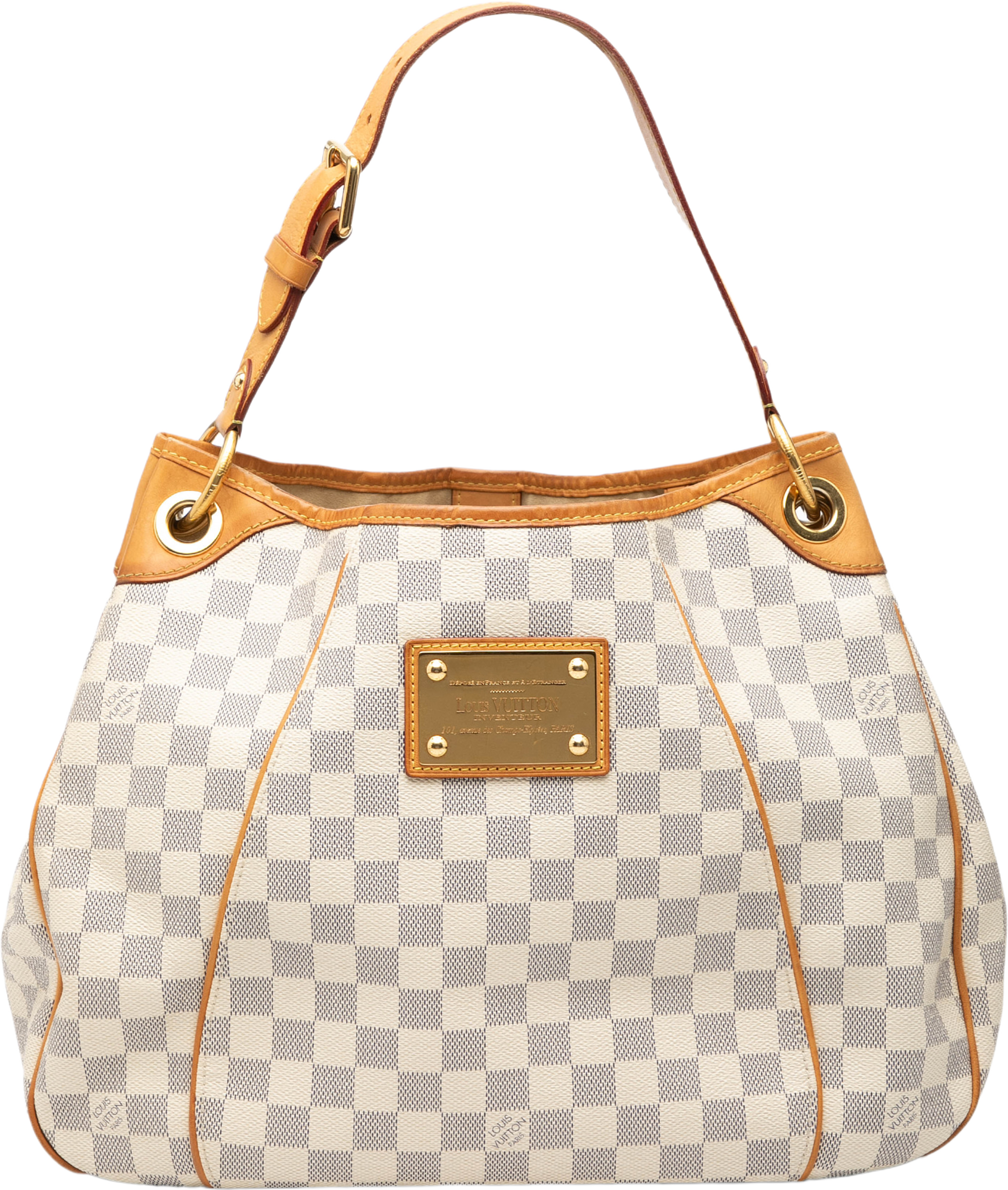 Louis Vuitton Damier Azur Galliera Pm, från Luxclusif, i färgen white. Klicka för att öppna bilden i stort format