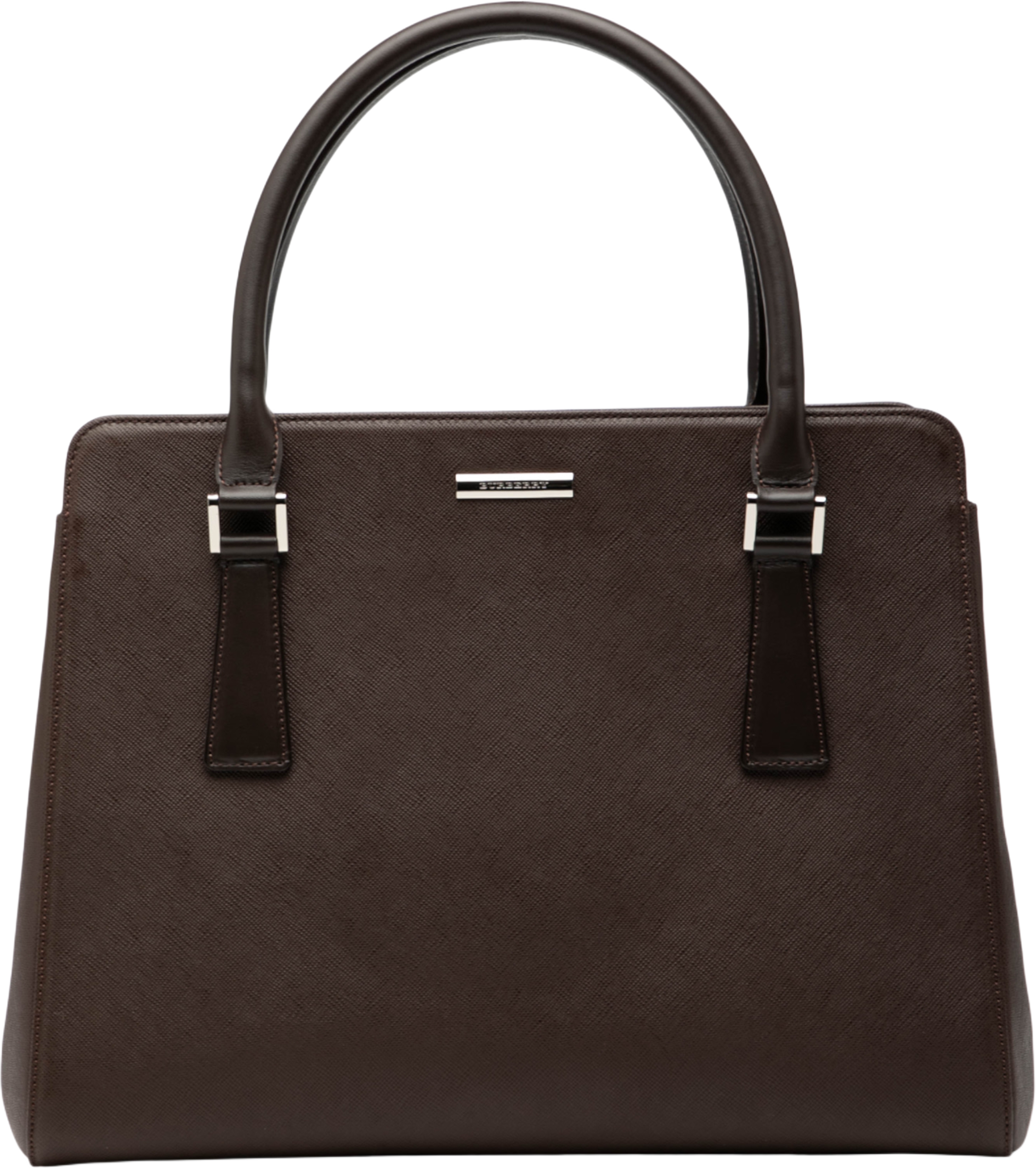 Burberry Leather Handbag, från Luxclusif, i färgen dark brown. Klicka för att öppna bilden i stort format