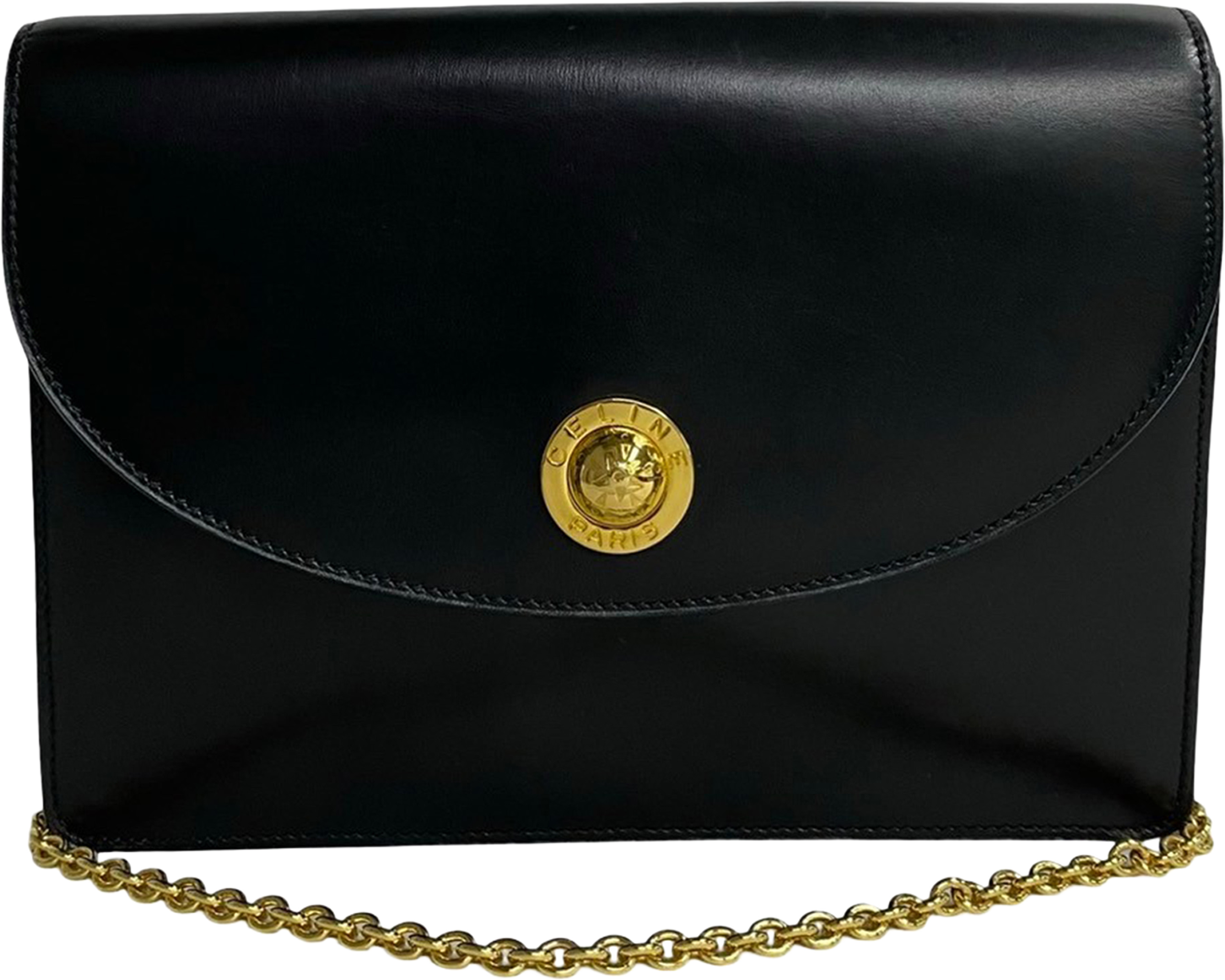 Celine Calfskin Star Ball Crossbody, från Luxclusif, i färgen black. Klicka för att öppna bilden i stort format