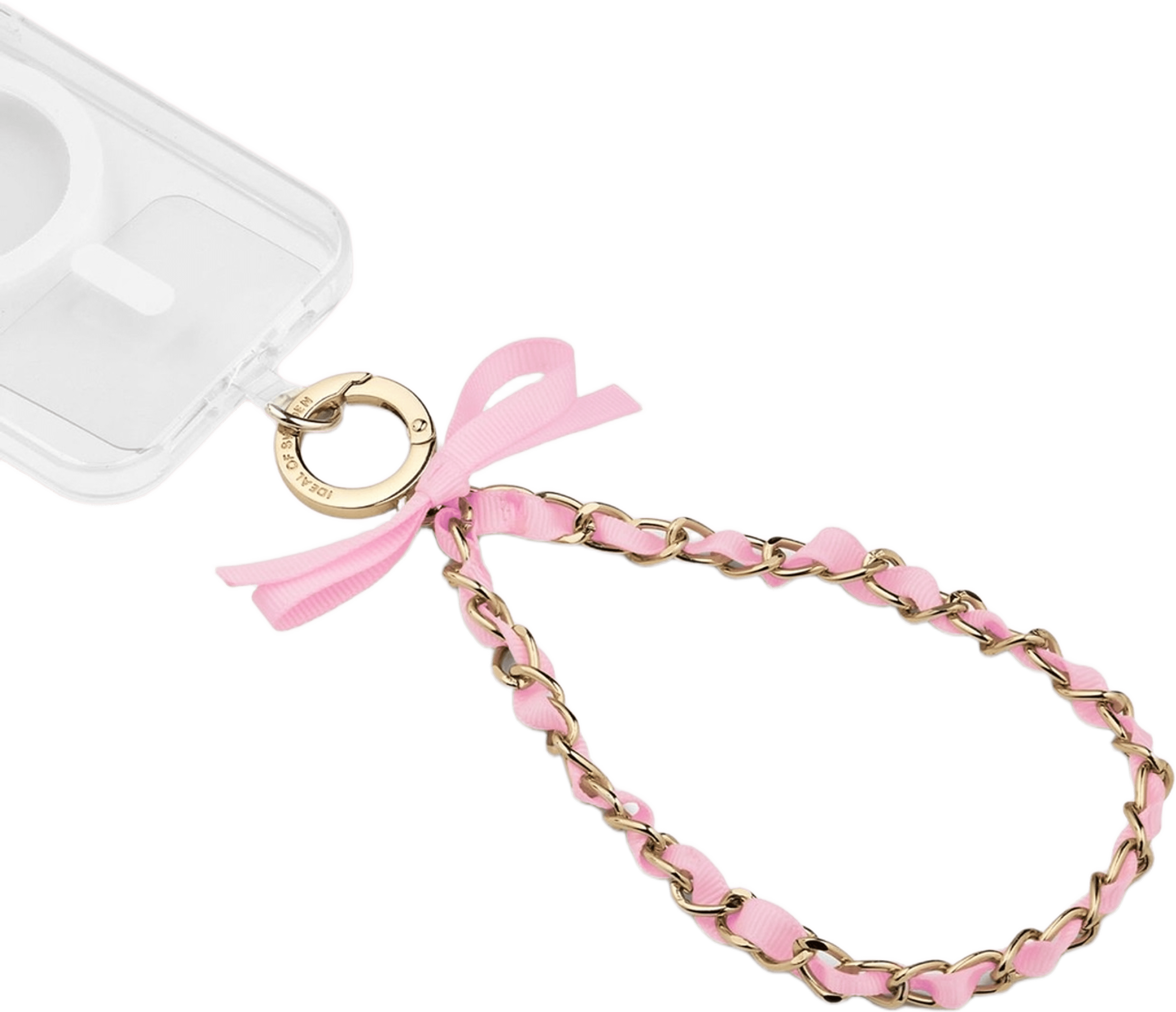 Phone Wristlet Strap Pink Ribbon, från Ideal Of Sweden, i färgen pink. Klicka för att öppna bilden i stort format