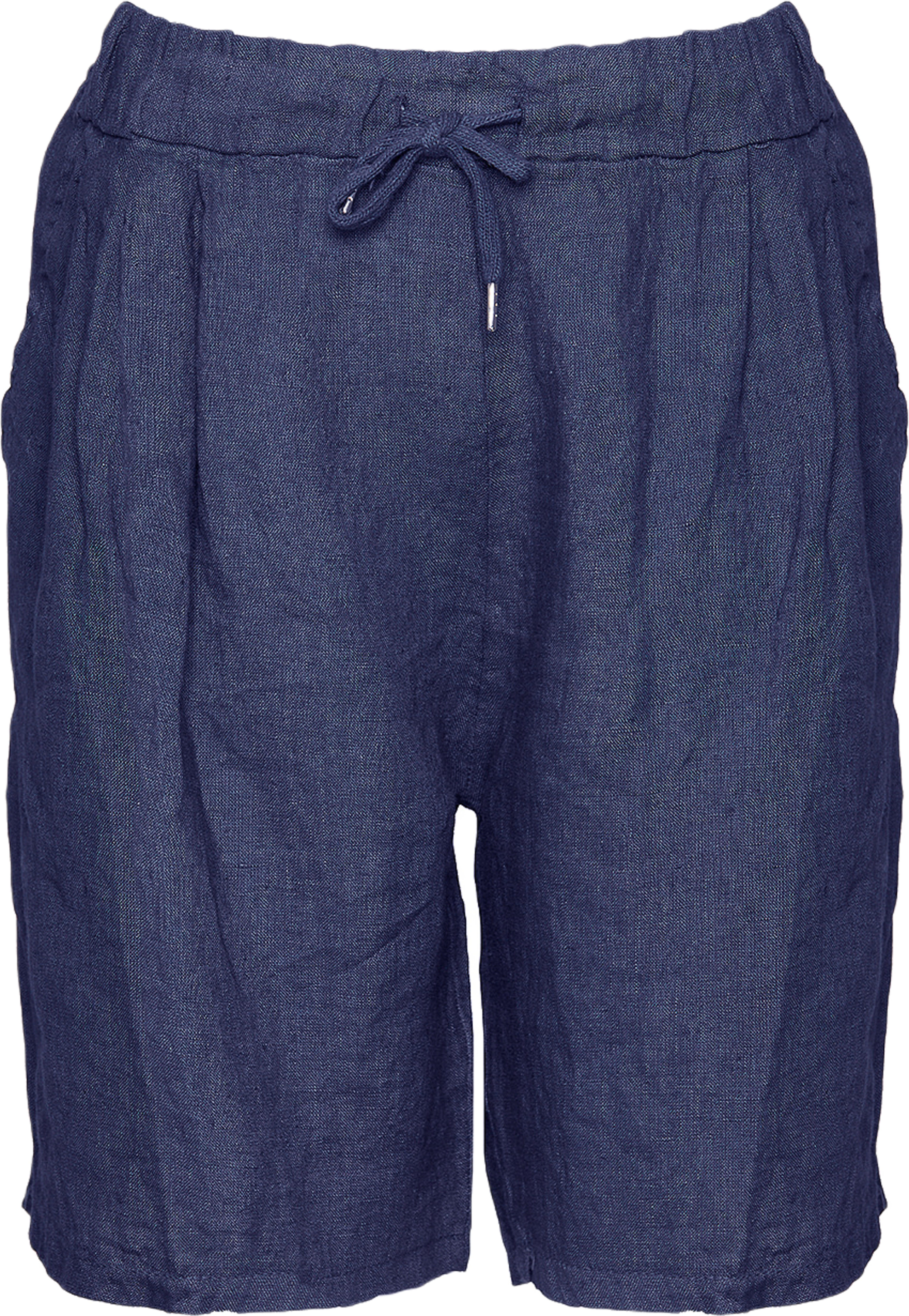 181017, Shorts, Linen - Blue Navy