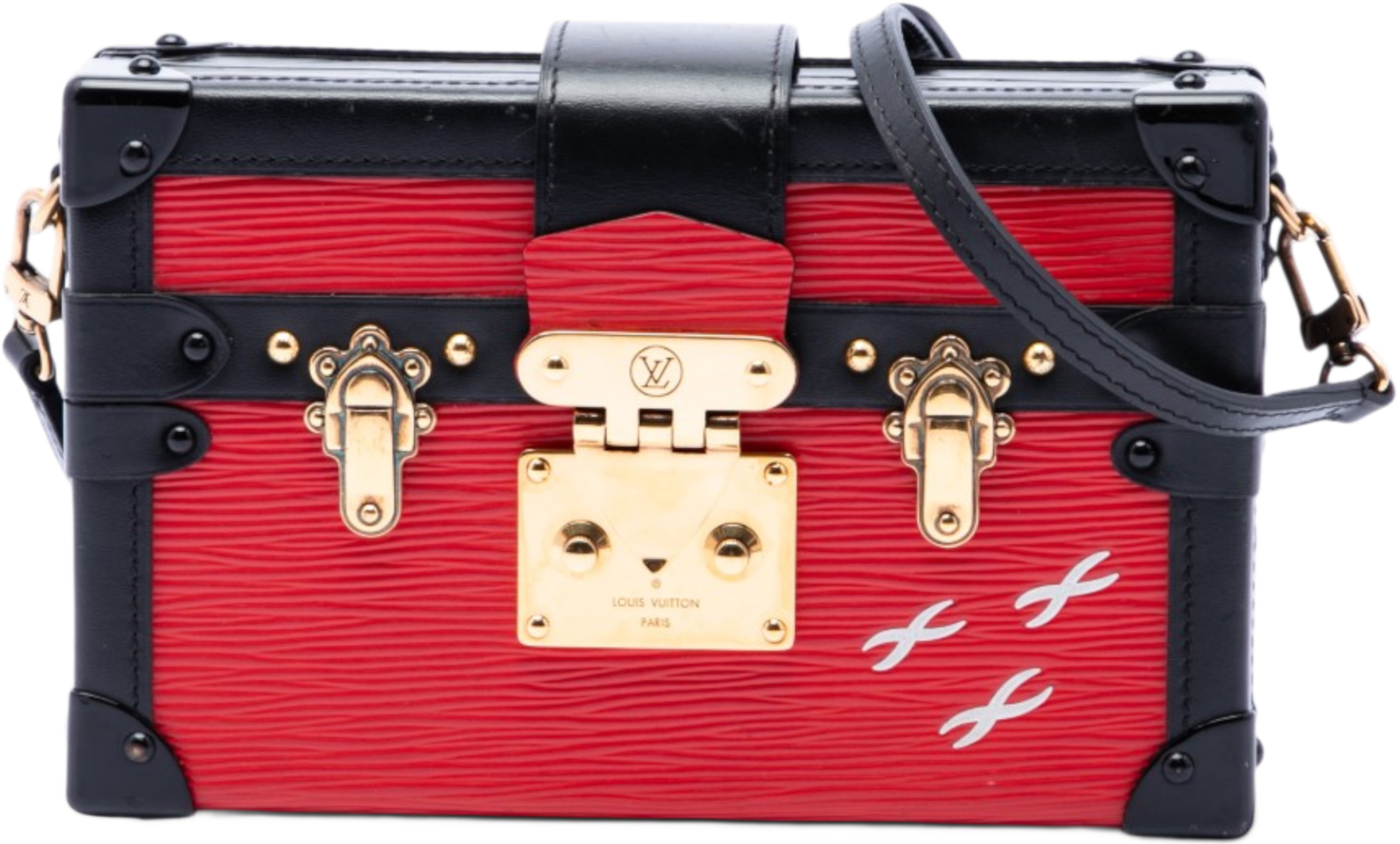 Louis Vuitton Epi Petit Malle, från Luxclusif, i färgen red. Klicka för att öppna bilden i stort format