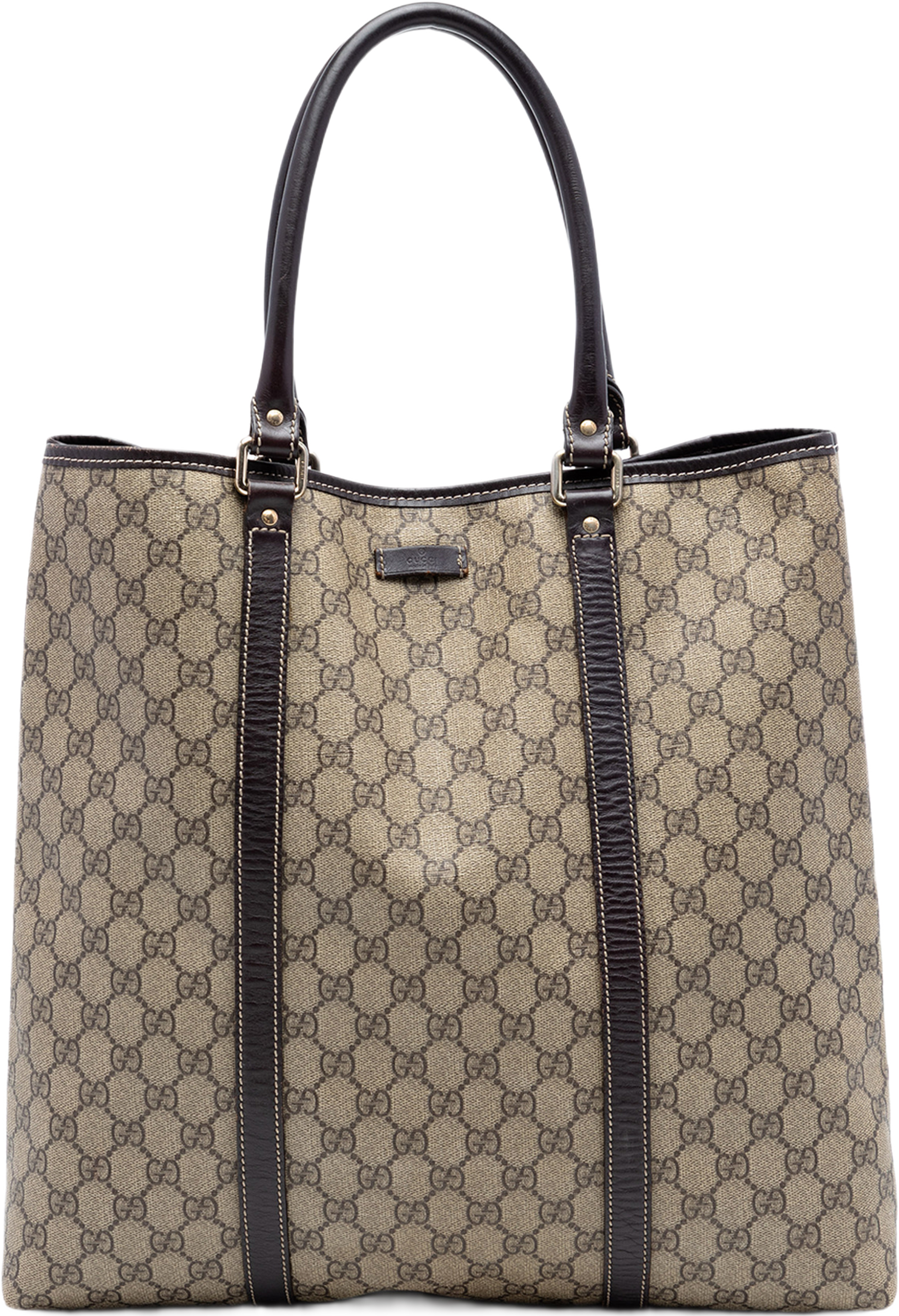 Gucci Gg Supreme Joy Vertical Tote, från Luxclusif, i färgen beige. Klicka för att öppna bilden i stort format
