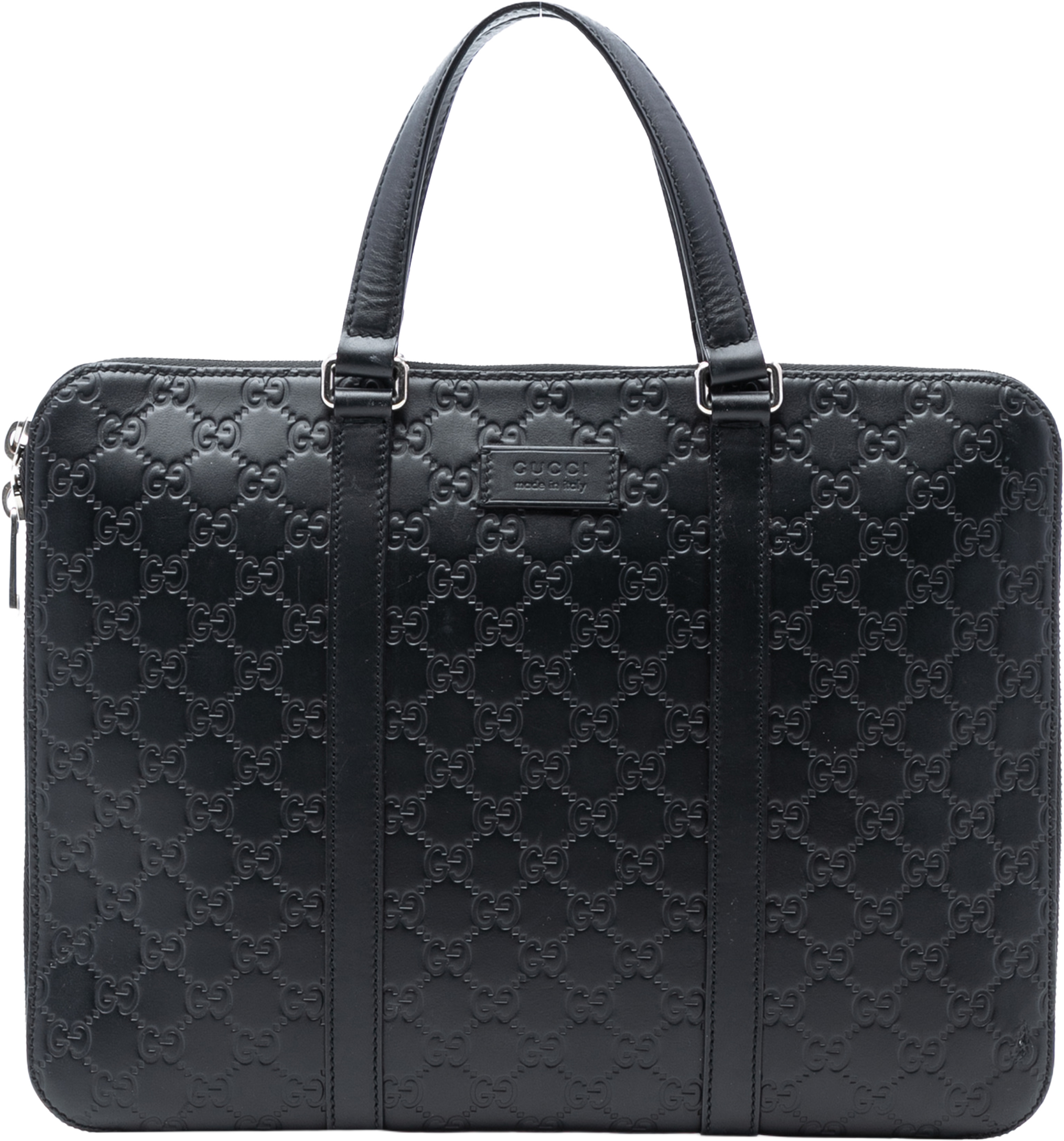 Gucci Guccissima Business Bag, från Luxclusif, i färgen black. Klicka för att öppna bilden i stort format