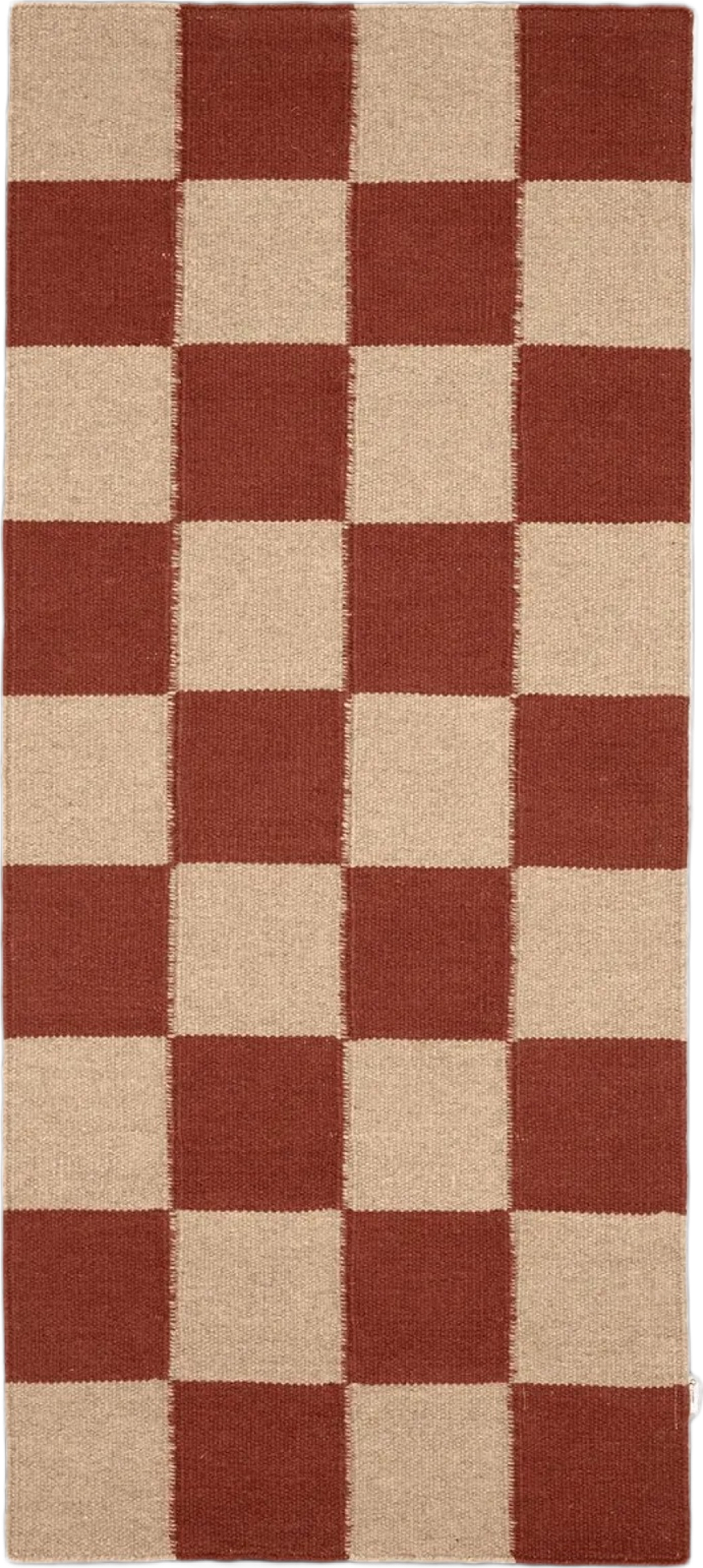 Gångmatta Square, från Classic Collection, i färgen terracotta/natur. Klicka för att öppna bilden i stort format