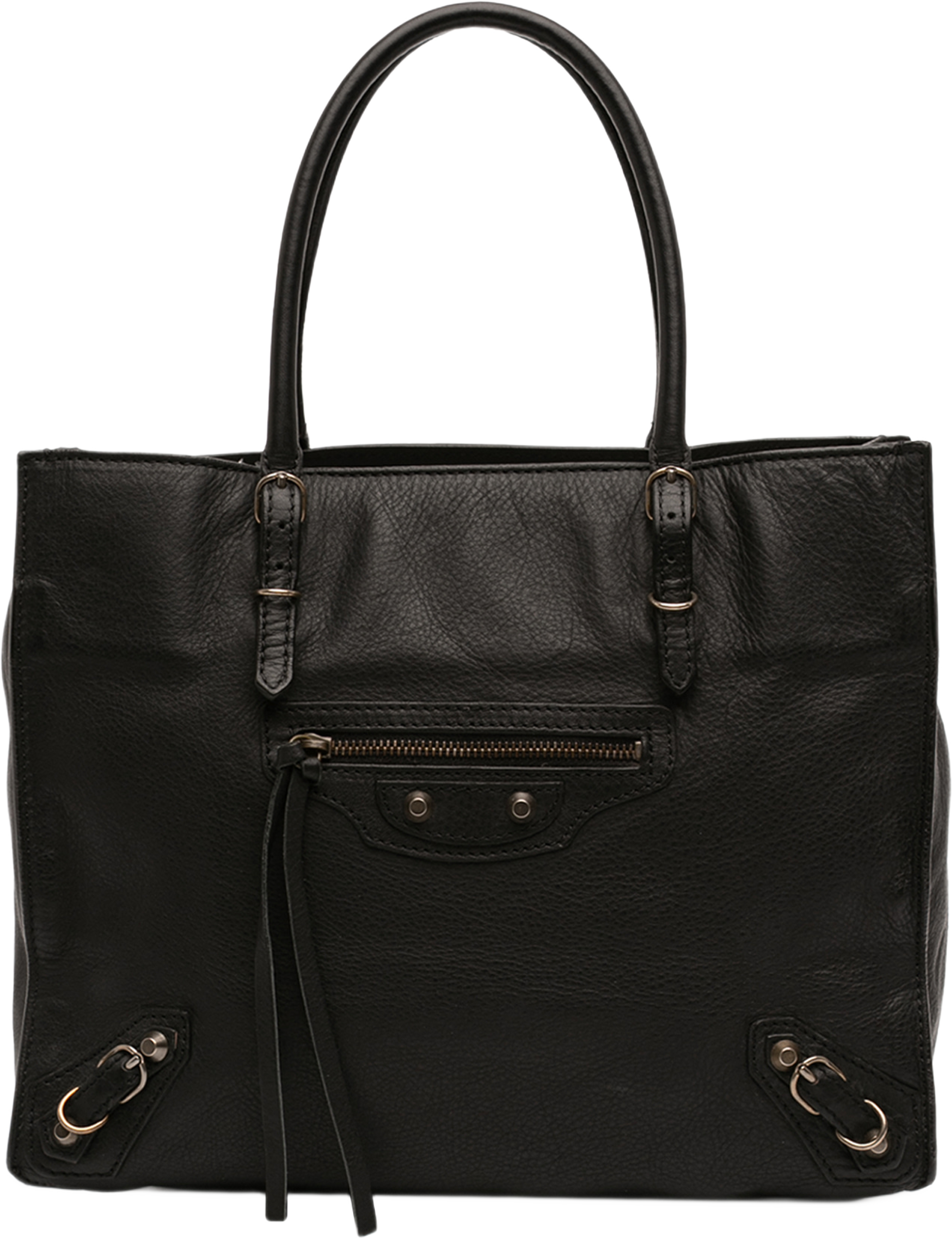 Balenciaga Calfskin Papier A6 Tote, från Luxclusif, i färgen black. Klicka för att öppna bilden i stort format