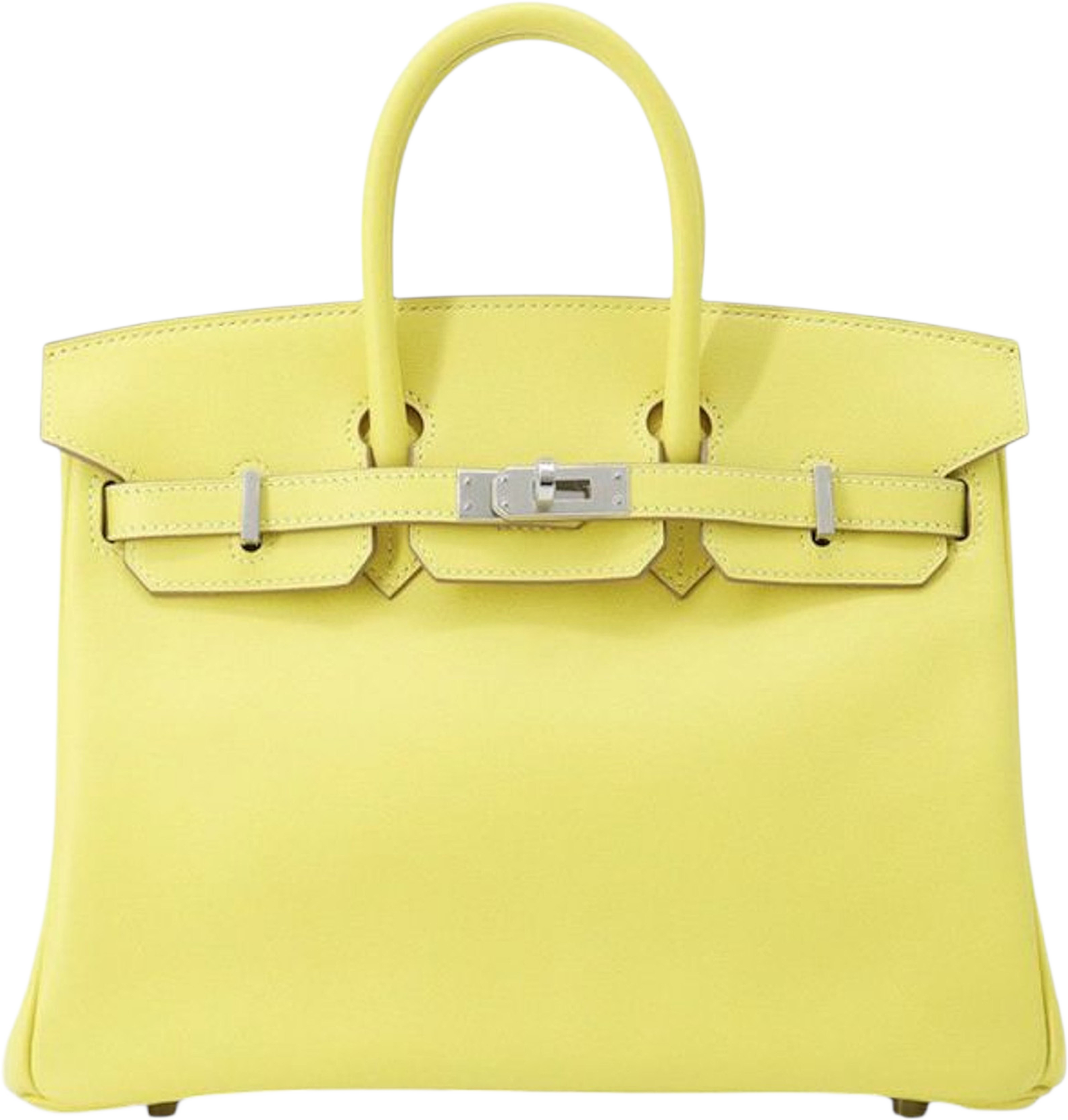 Hermès Swift Birkin Retourne 25, från Luxclusif, i färgen yellow. Klicka för att öppna bilden i stort format
