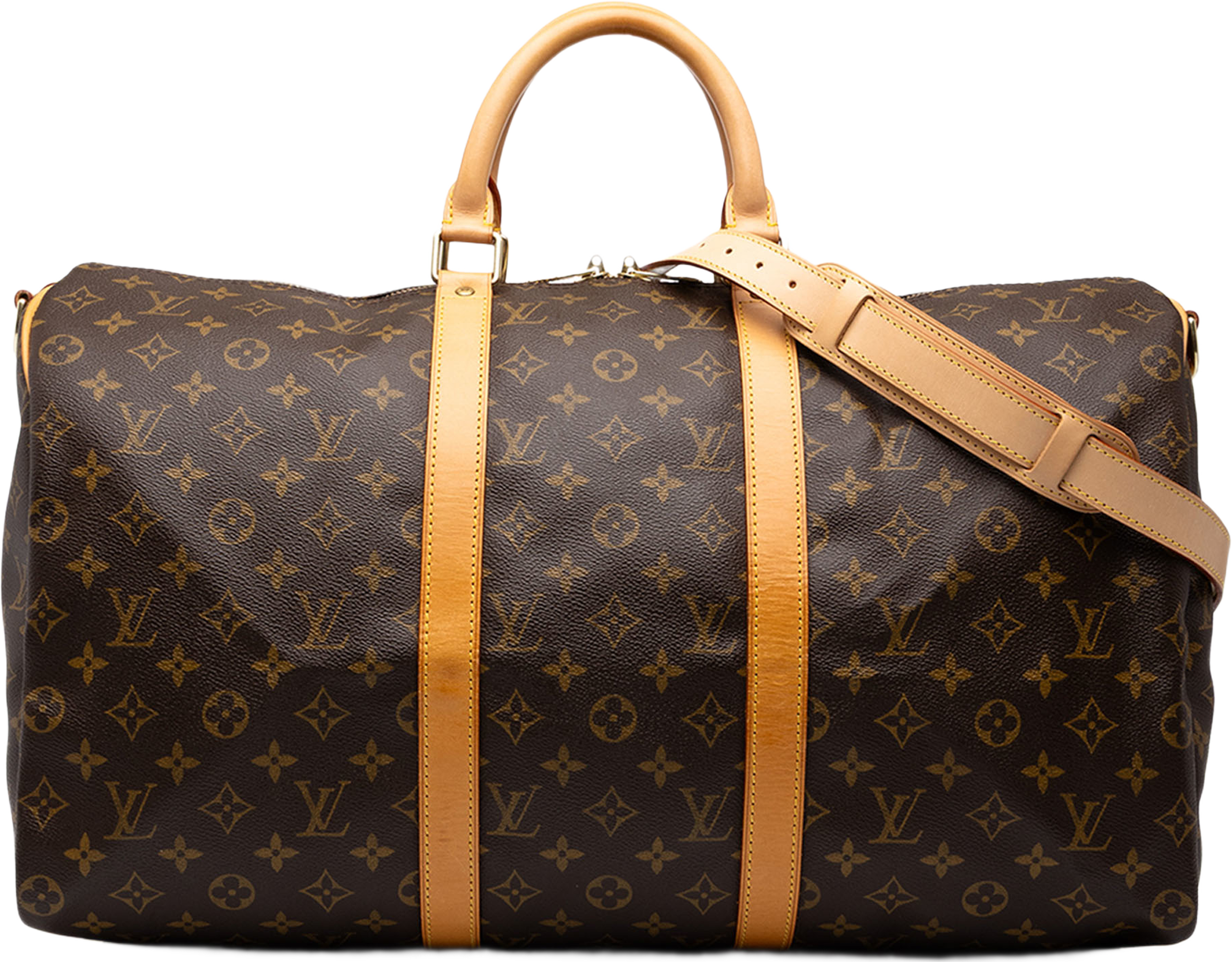 Louis Vuitton Monogram Keepall Bandouliere 50, från Luxclusif, i färgen brun. Klicka för att öppna bilden i stort format