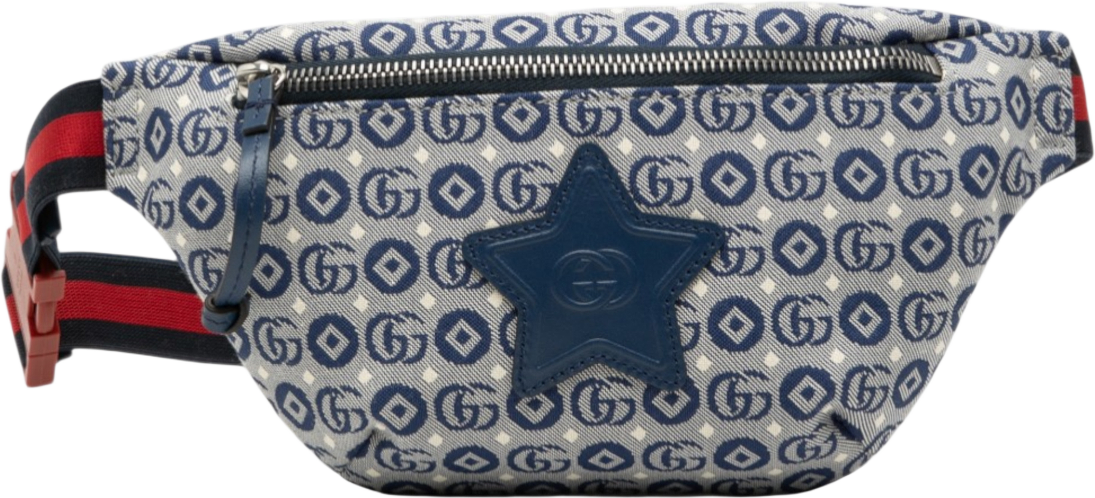 Gucci Kids Gg Canvas Stars Web Belt Bag, från Luxclusif, i färgen blue. Klicka för att öppna bilden i stort format
