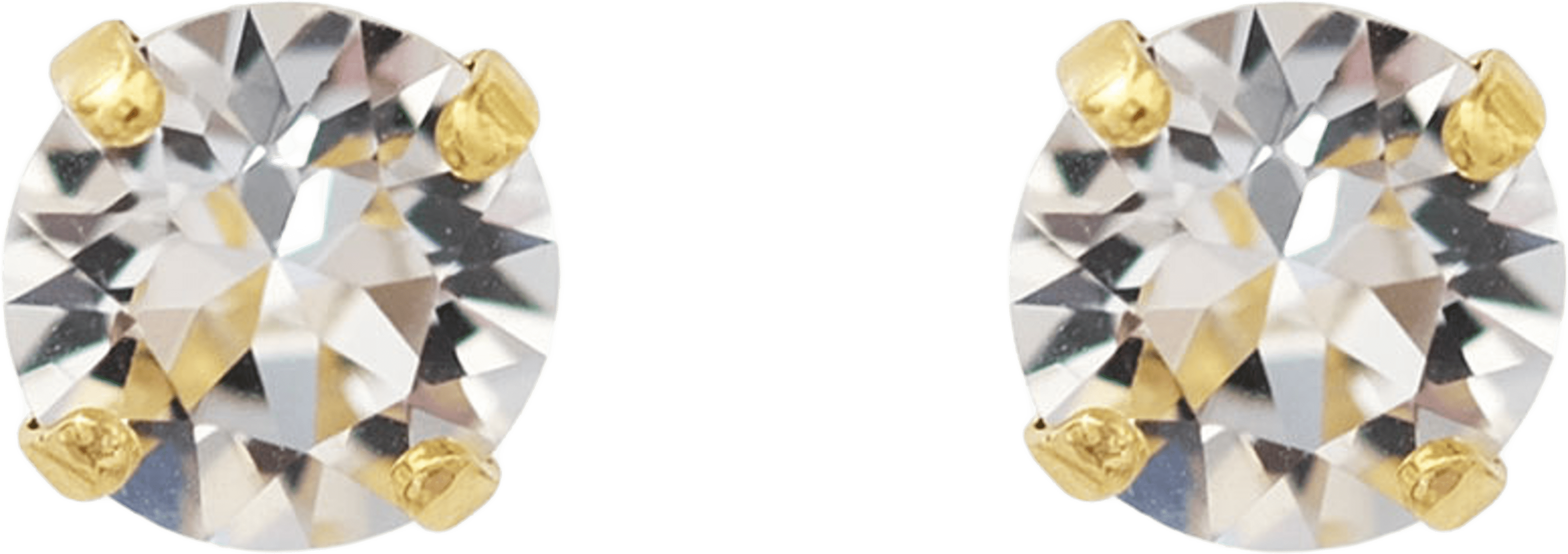 Classic Stud Earrings Crystal, från Caroline Svedbom, i färgen Gold.