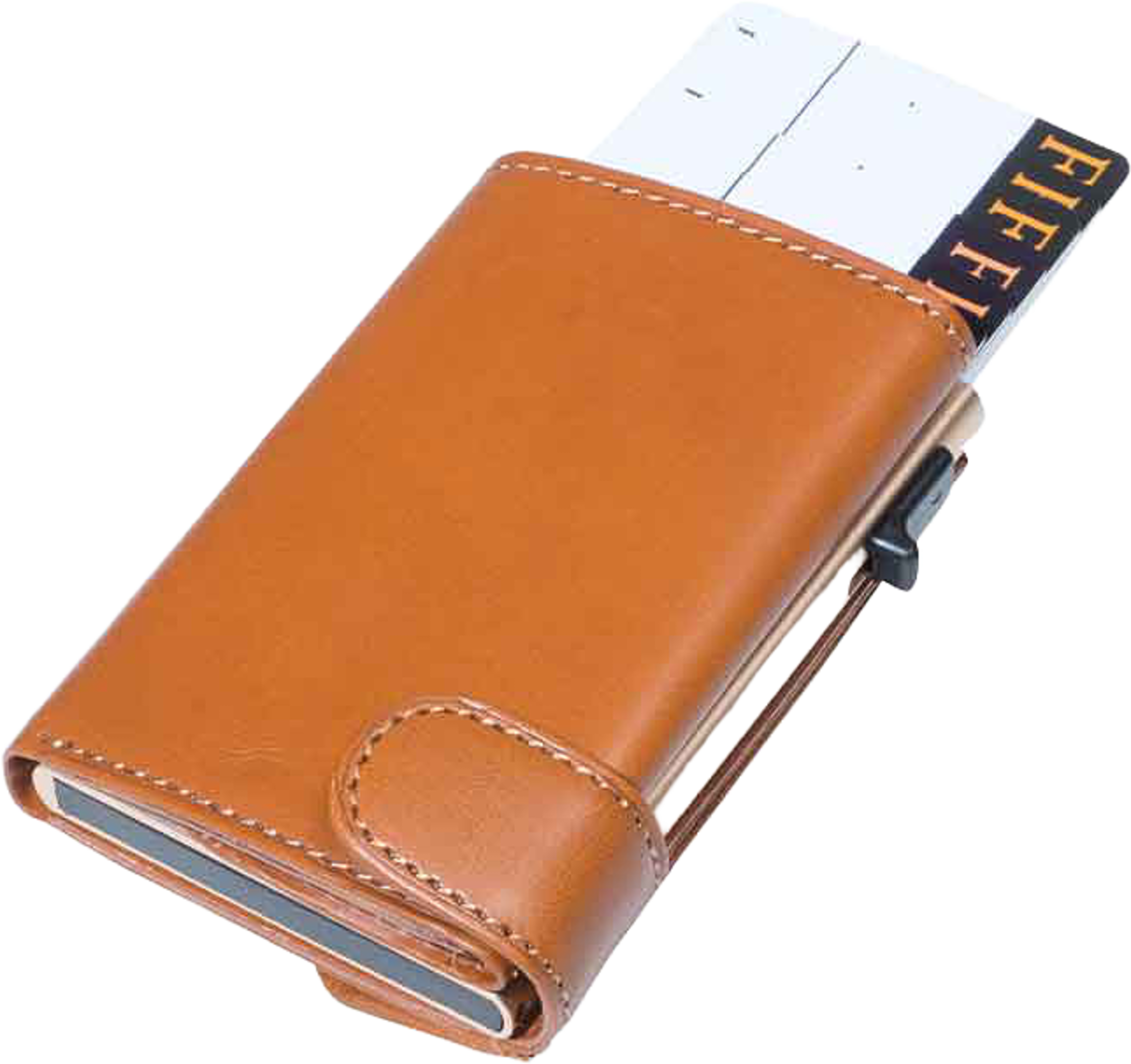 Furbo Card Wallet, från Tony Perotti, i färgen Cognac. Klicka för att öppna bilden i stort format