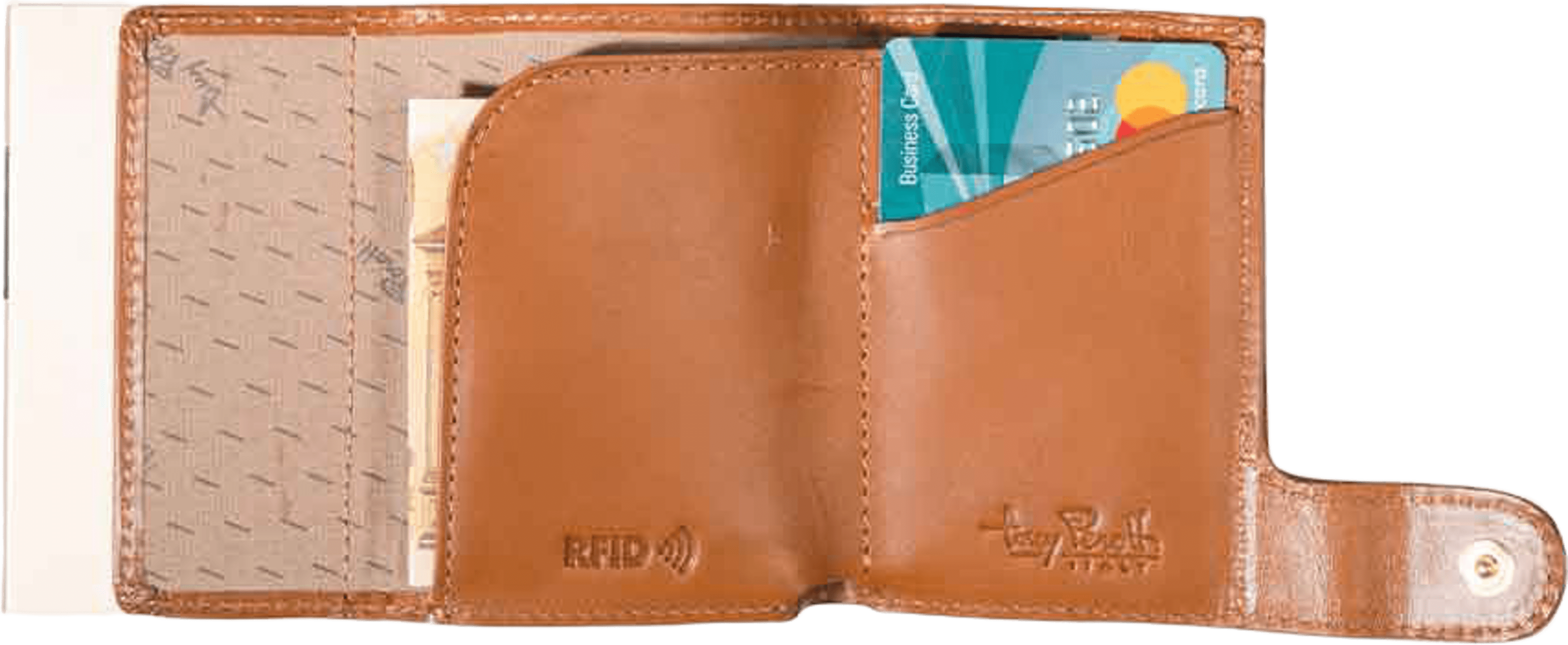 Furbo Card Wallet, från Tony Perotti, i färgen Cognac. Klicka för att öppna bilden i stort format