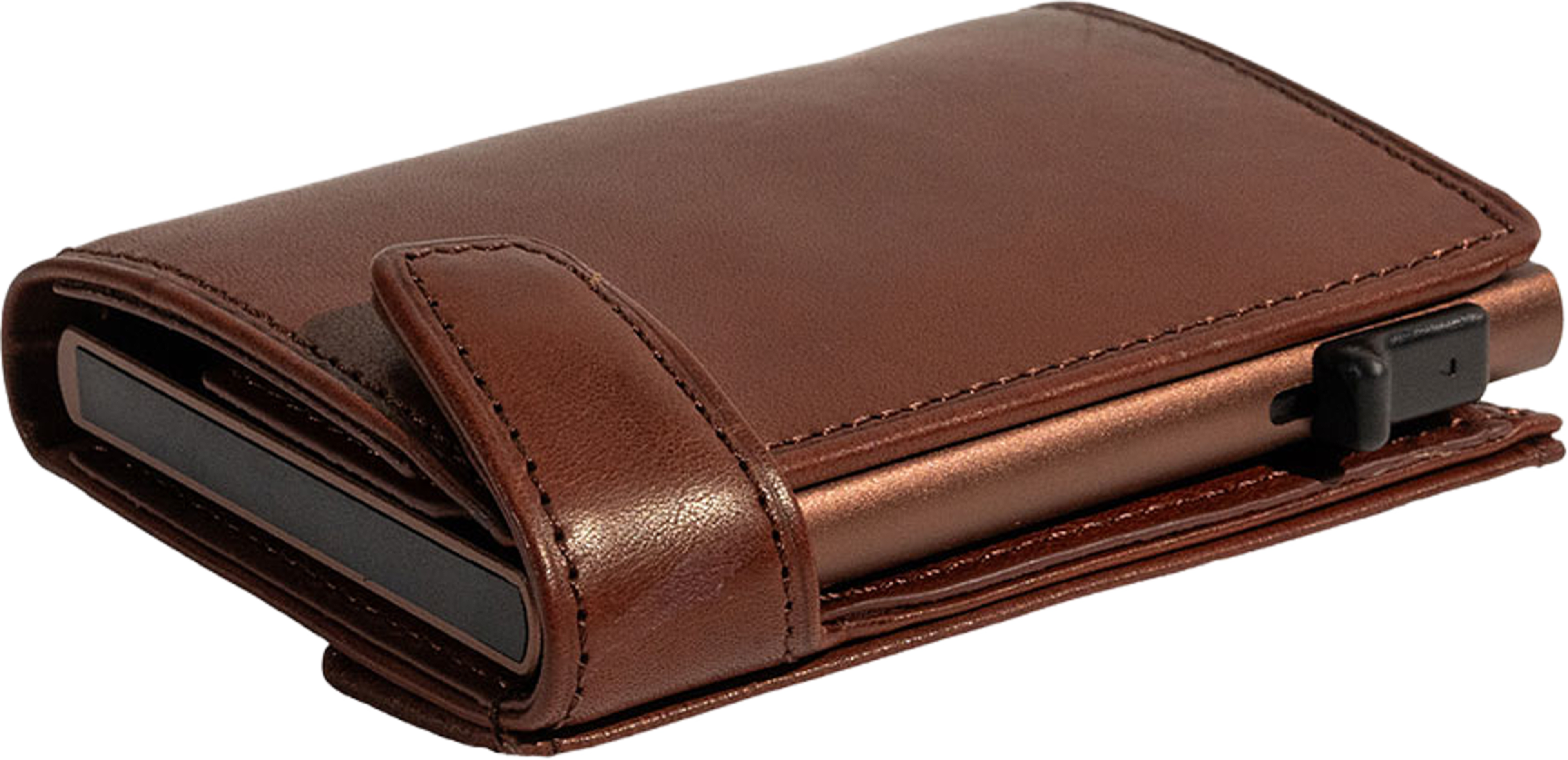 Furbo Card Wallet, från Tony Perotti, i färgen Dark Brown. Klicka för att öppna bilden i stort format