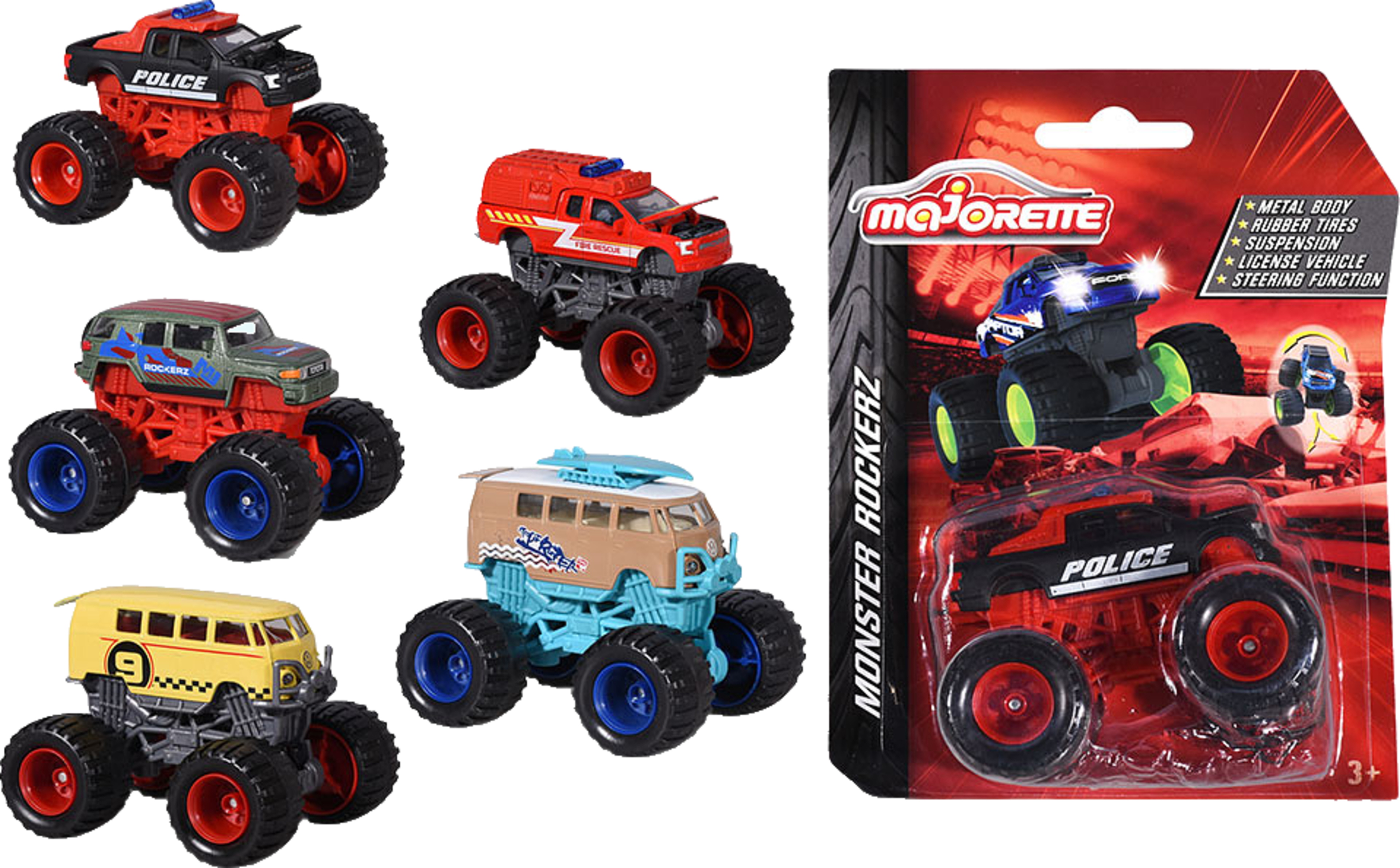 Majorette Monster Rockerz, från MAJORETTE, i färgen Mixed. Klicka för att öppna bilden i stort format