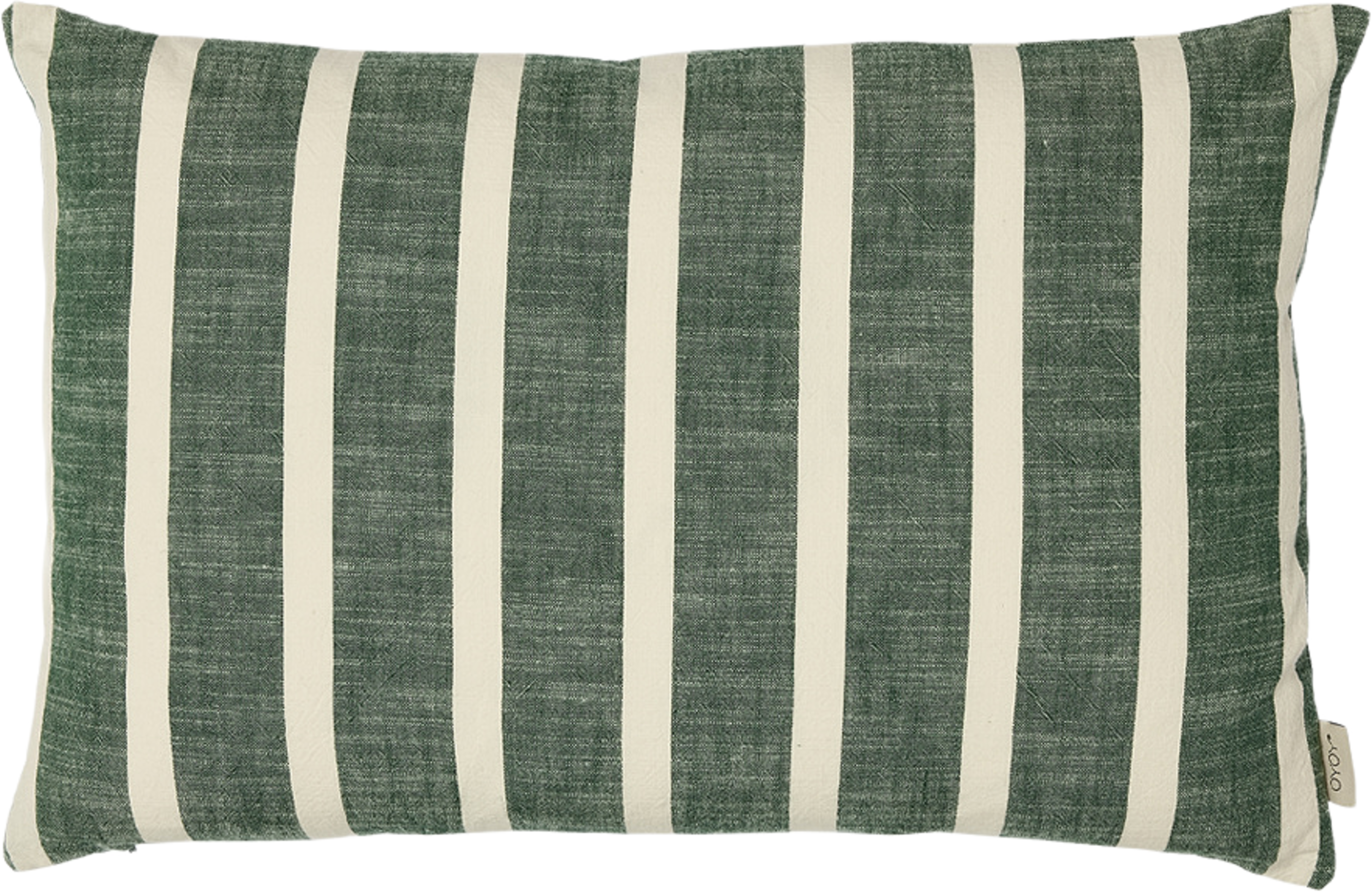 Kara Cushion Cover Long, från OYOY Living, i färgen green,white. Klicka för att öppna bilden i stort format
