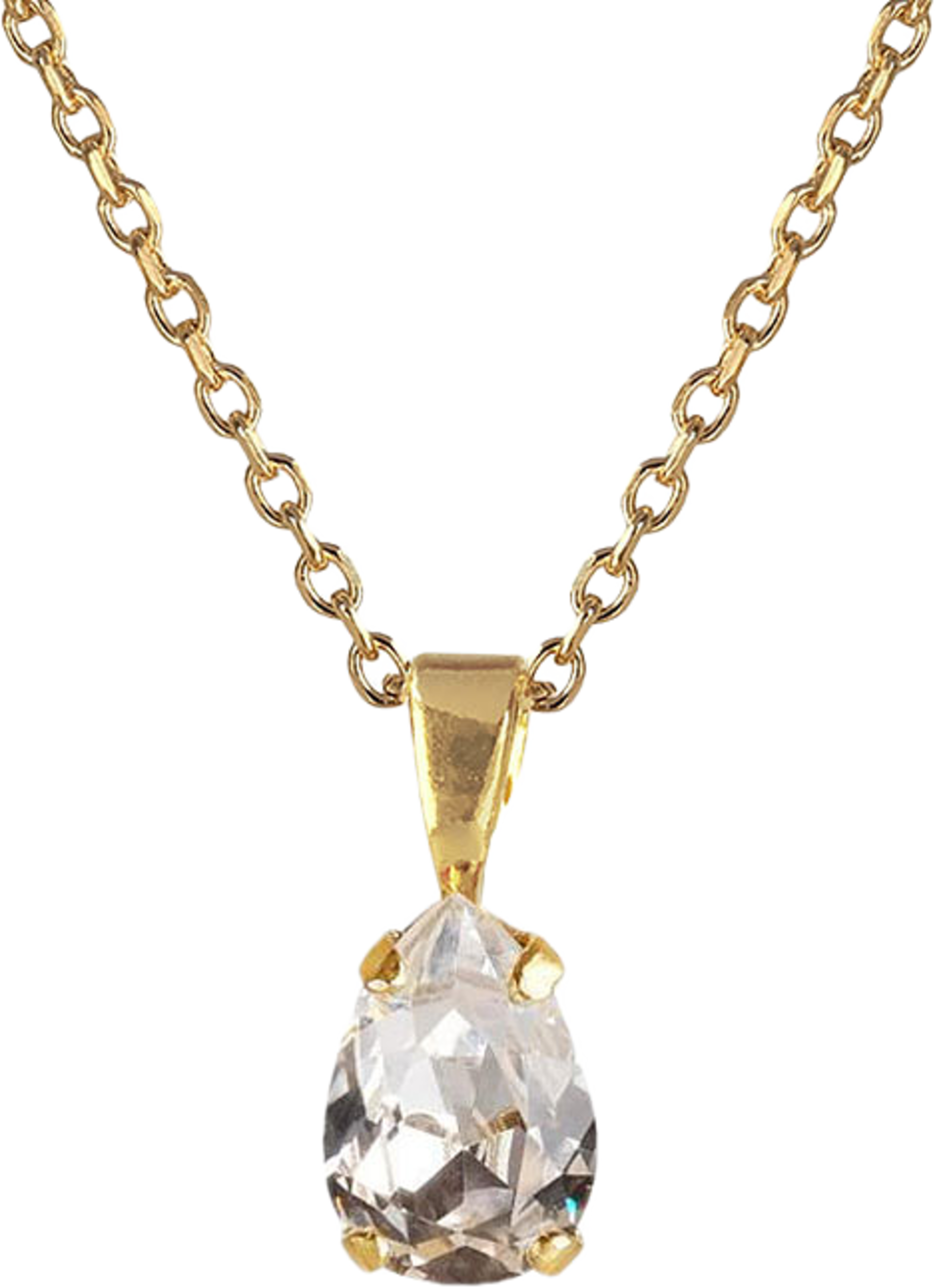 Petite Drop Necklace Crystal