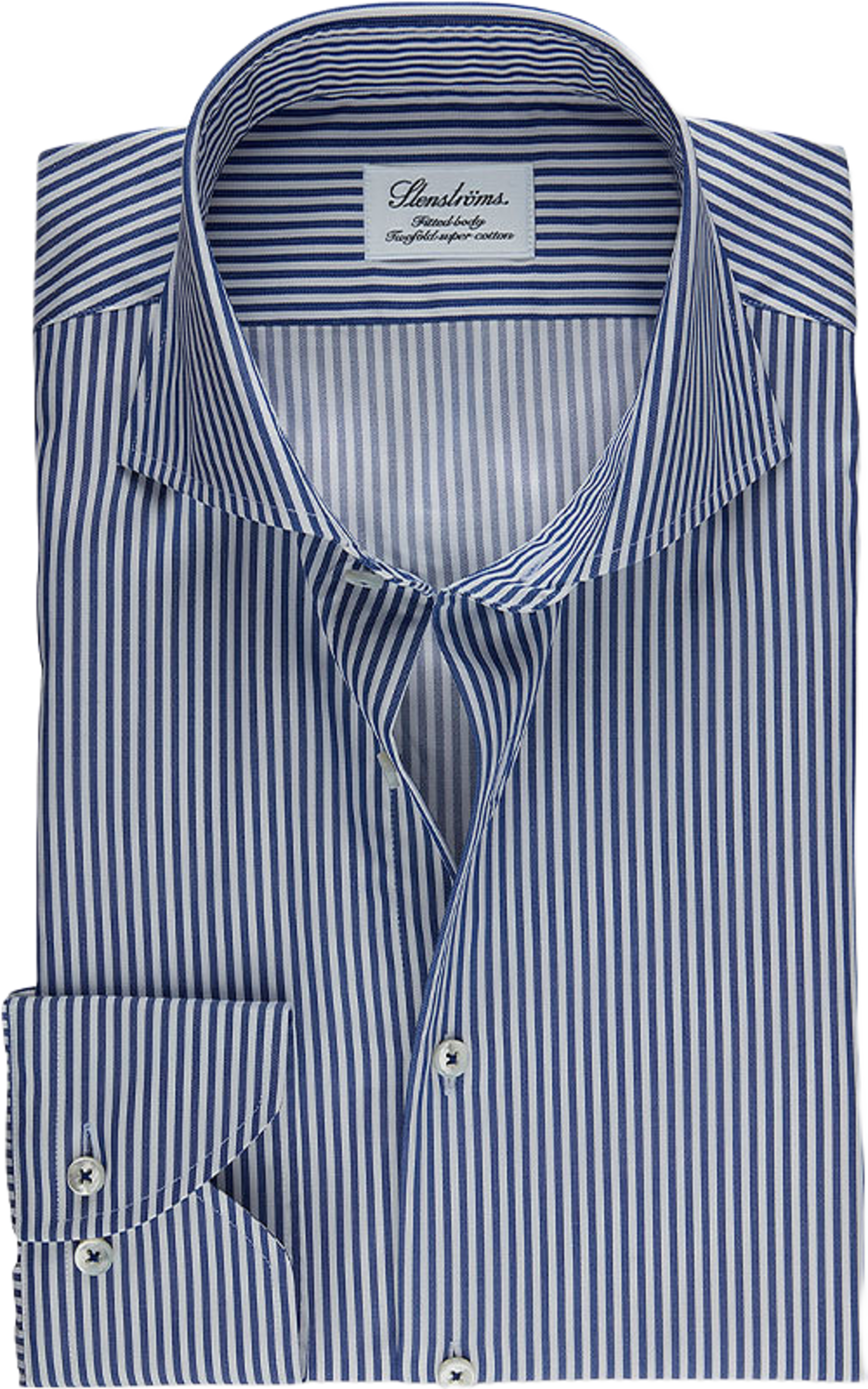 Blue Cadet Striped Fitted Body Shirt
