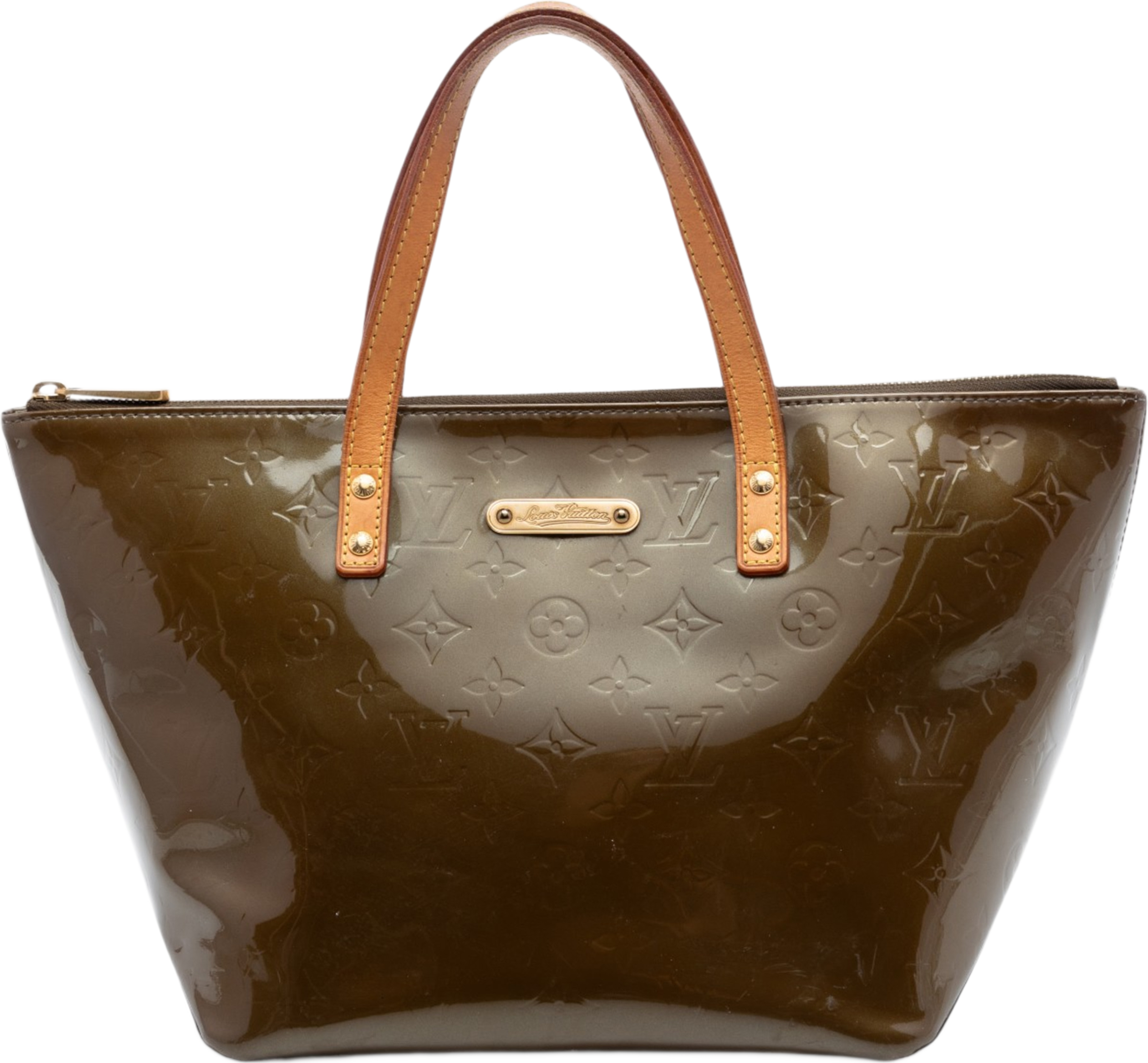 Louis Vuitton Monogram Vernis Bellevue Pm, från Luxclusif, i färgen brown. Klicka för att öppna bilden i stort format