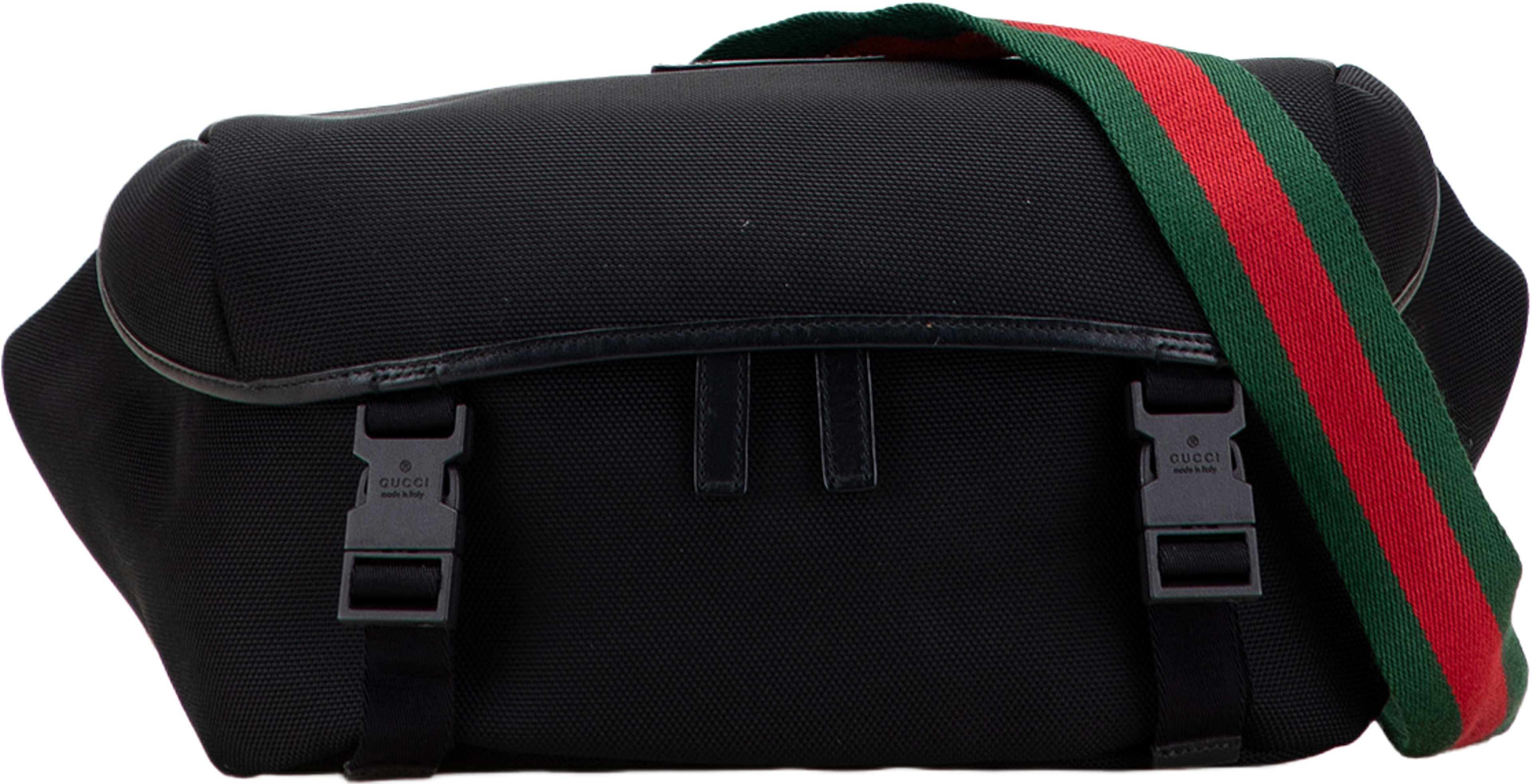 Gucci Techno Canvas Web Belt Bag, från Luxclusif, i färgen black. Klicka för att öppna bilden i stort format