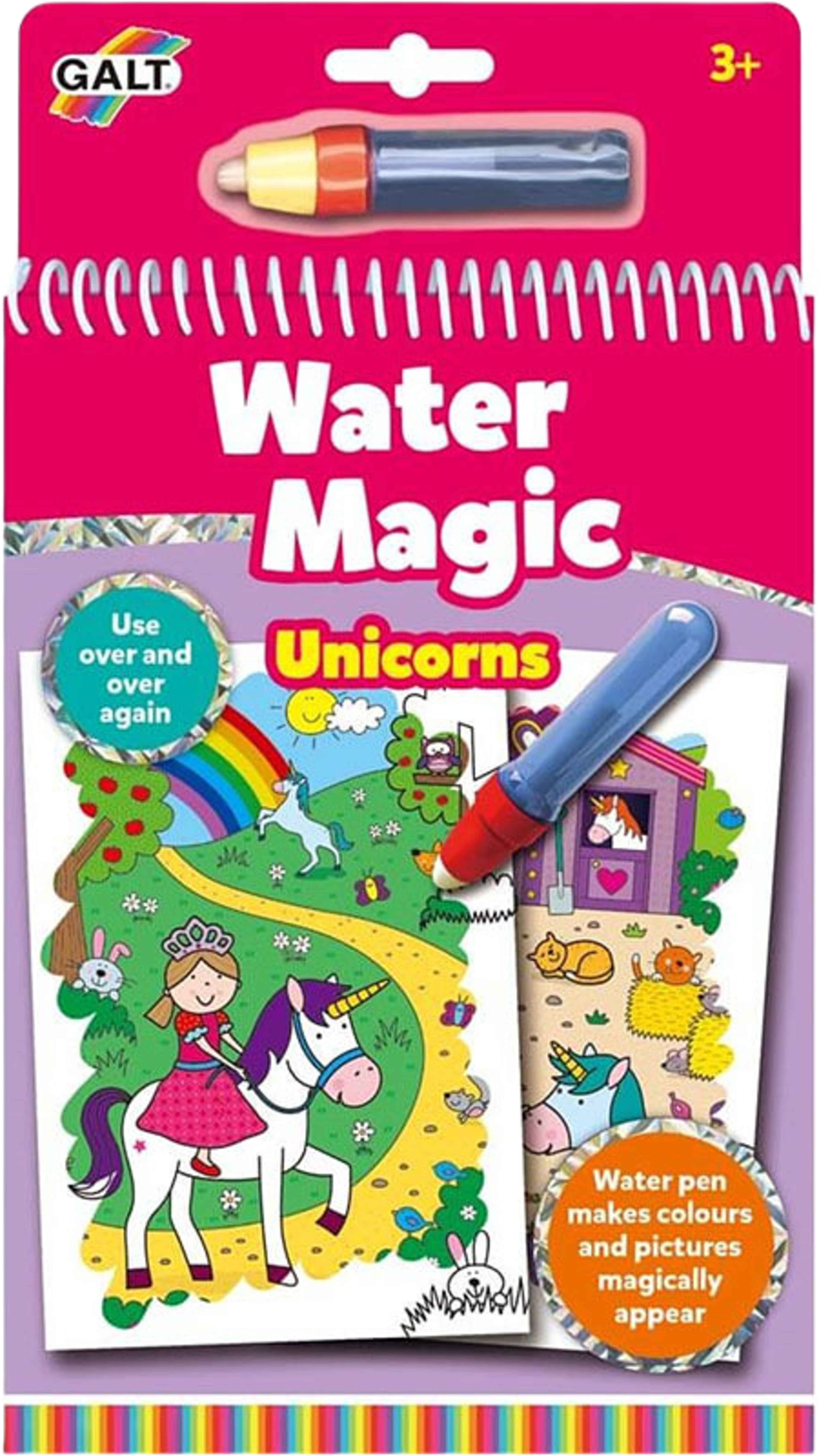 Målarbok Water Magic Enhörning