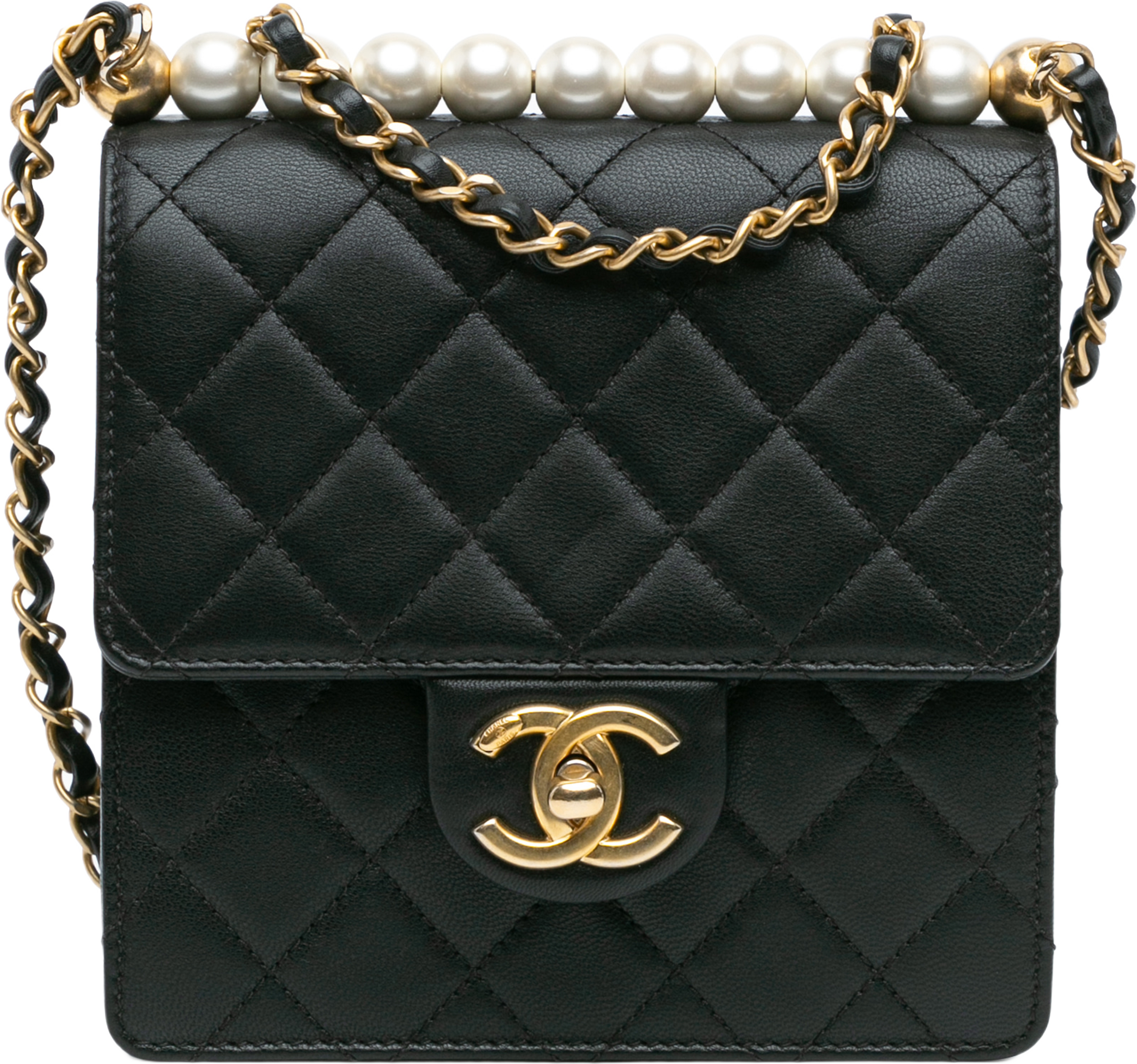 Chanel Small Lambskin Chic Pearls Flap