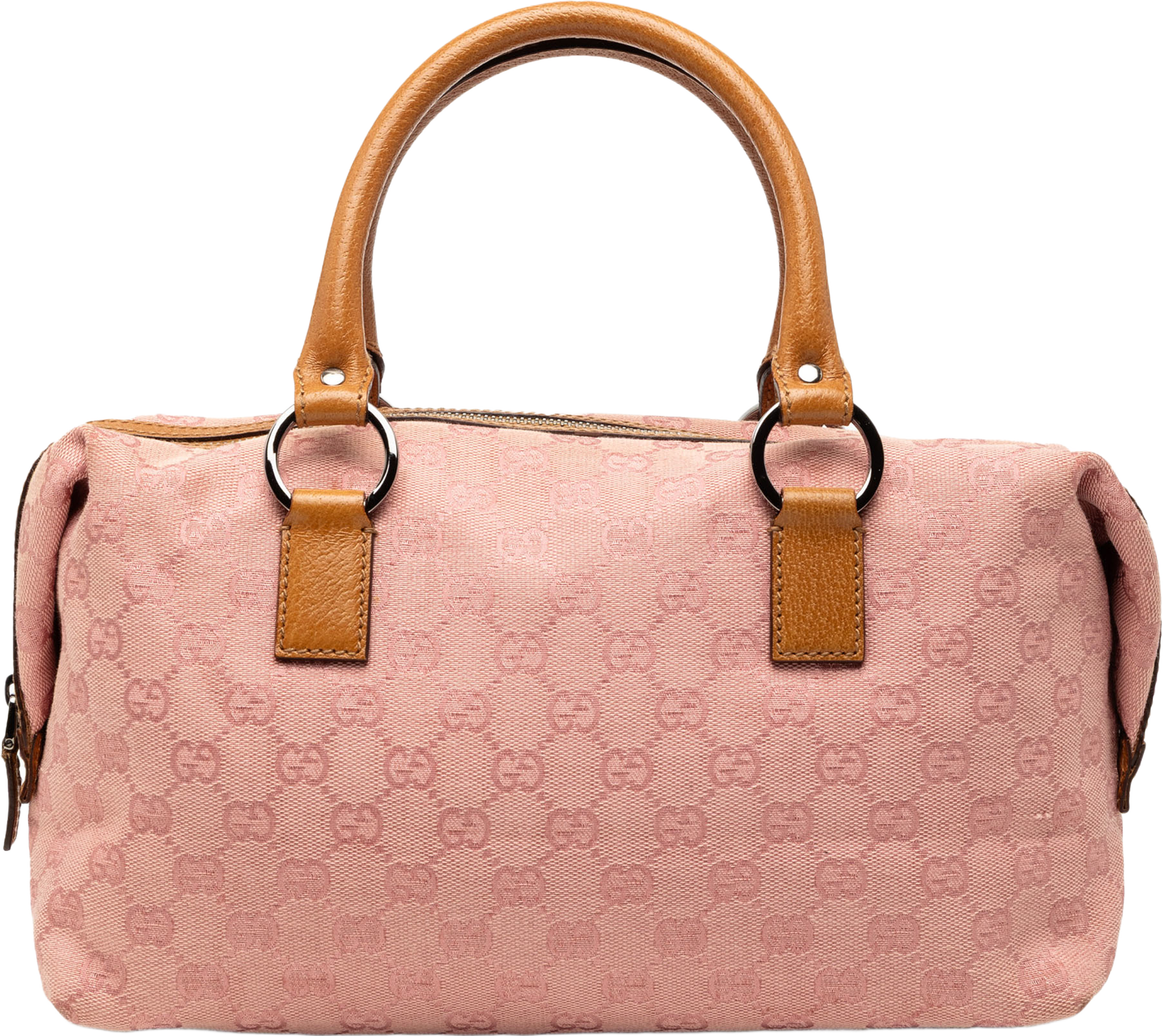 Gucci Gg Canvas Boston Bag, från Luxclusif, i färgen pink. Klicka för att öppna bilden i stort format